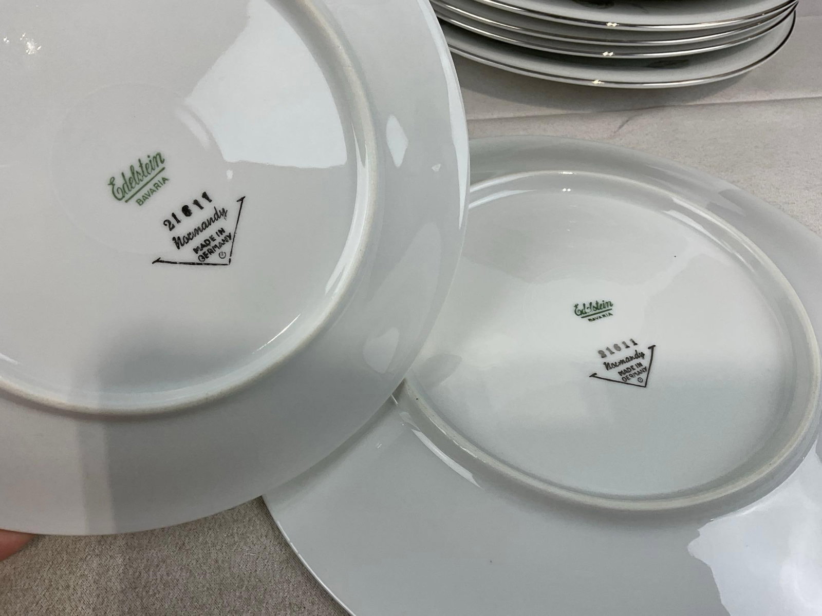 Edelstein Bavarian China, Normandy Pattern, 12 Dinner Plates, & 12 Lunch Plates - 3