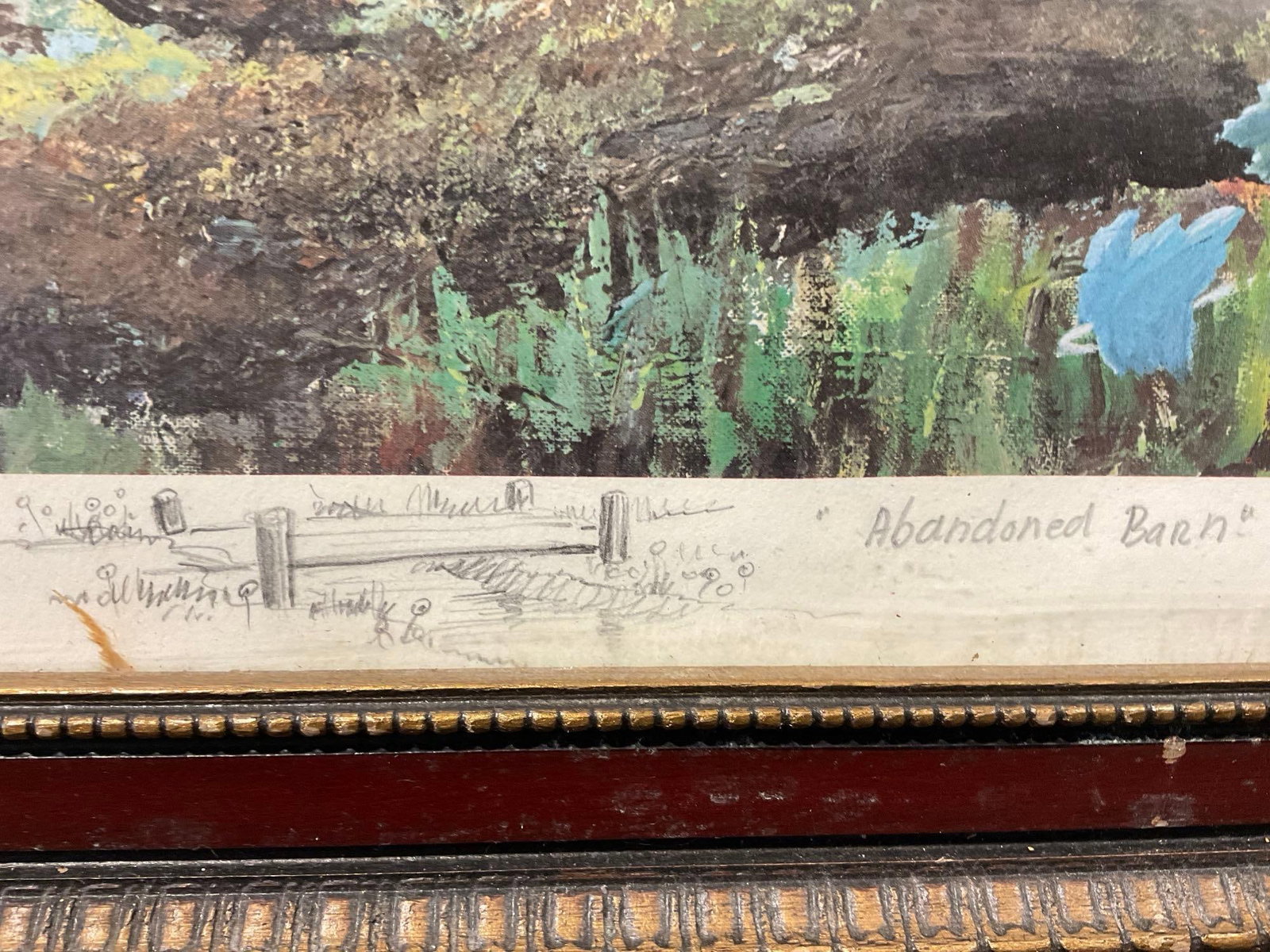 Framed Signed & #d 44/500 Lithograph w/Remarque, Abandoned Barn, by A. Lyall Lush, 30x21 inch - 6