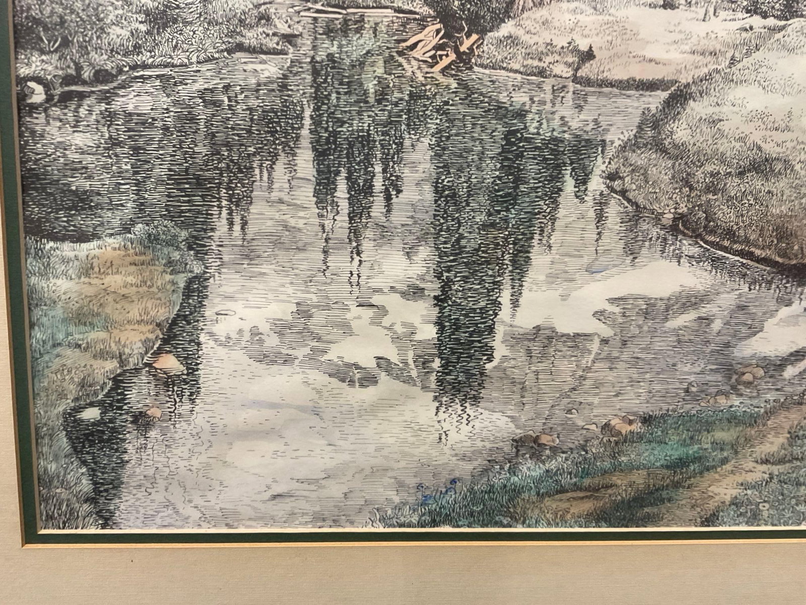 Framed Signed Lithograph, Mount Rainier by A. Lyall Lush 1971, 28x23 inch - 4