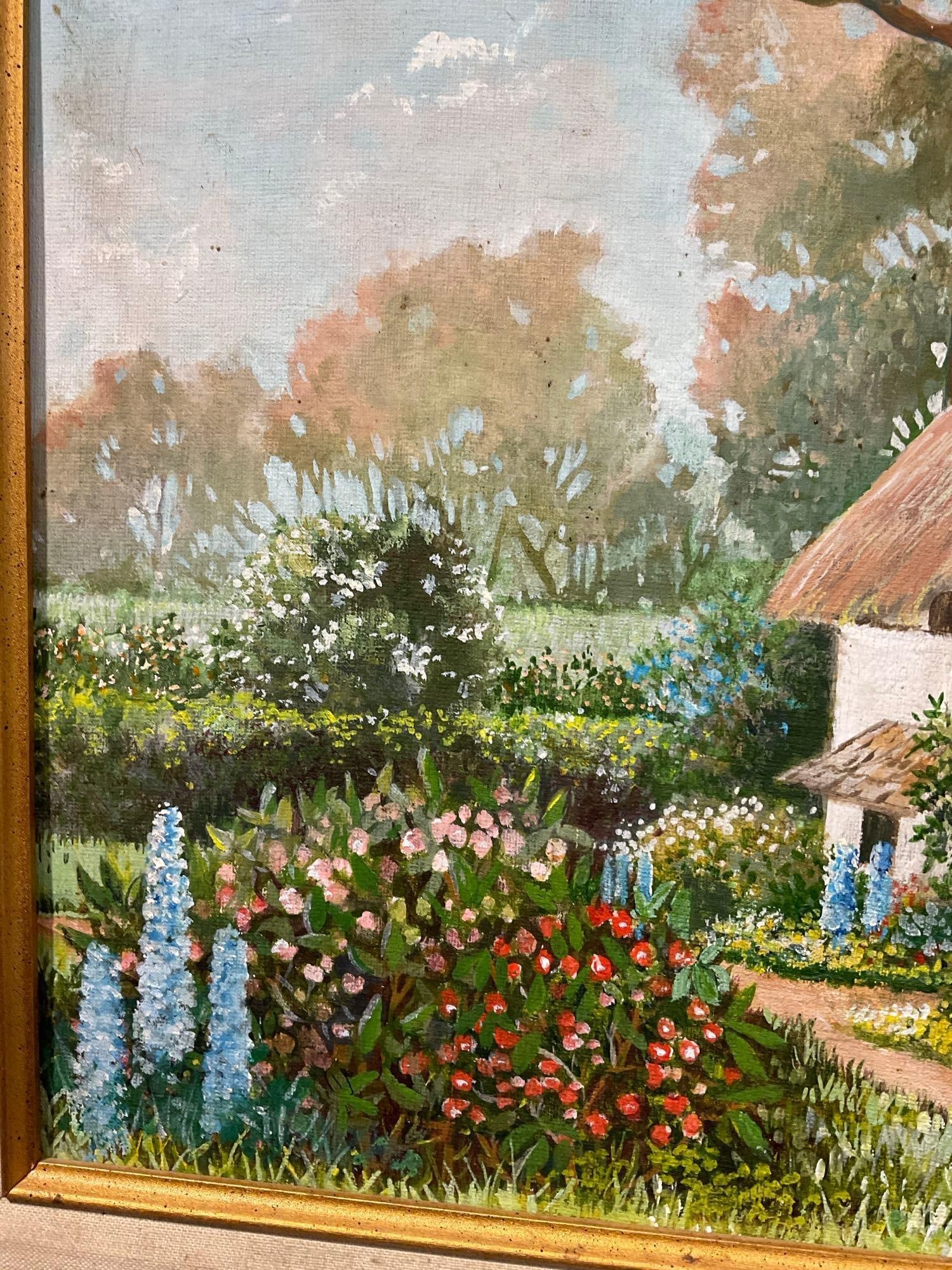 Framed Signed Oil on Canvas, Cottage scene by A. Lyall Lush, 18x22 inch - 3