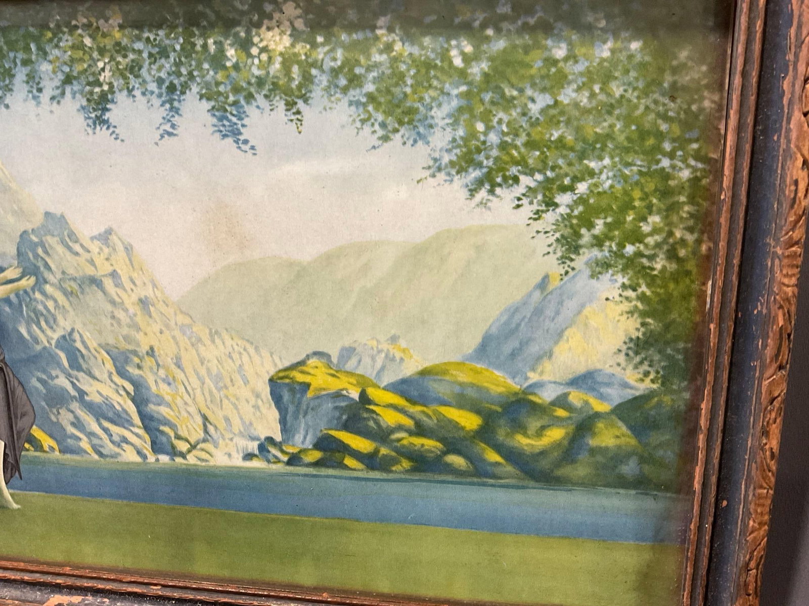 Framed Early 20th Century Litho titled Dawn, by Robert Wood, 13x19 inch - 3