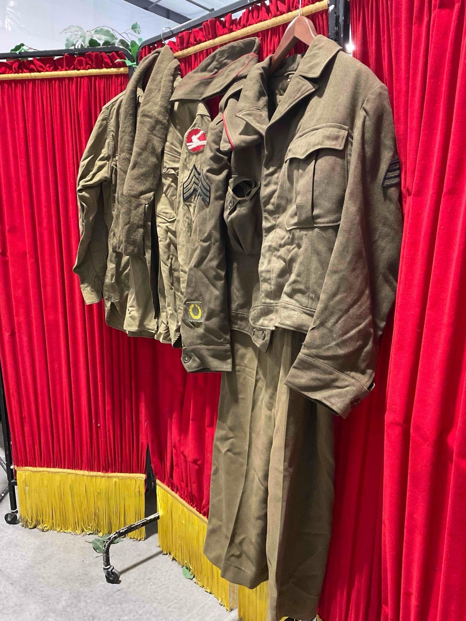 Vintage WWII U.S. Army Forces Wool Olive Drab Winter Uniform, Size 42R. Fair Condition. See pics. - 2