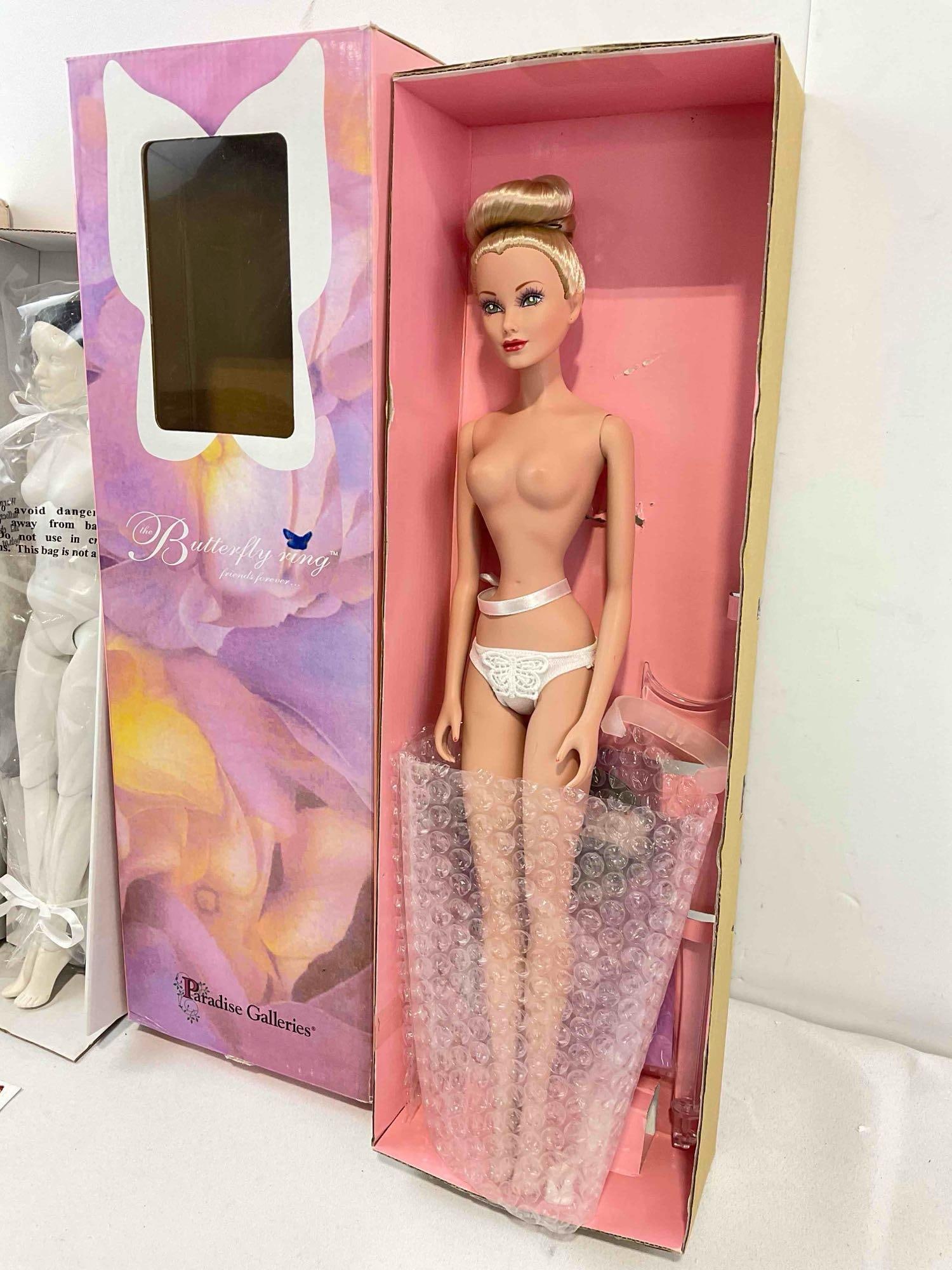 3 pcs Fashion Dolls in Original Boxes, incl. Paradise Galleries The Butterfly Wing, Tonner & More! - 3