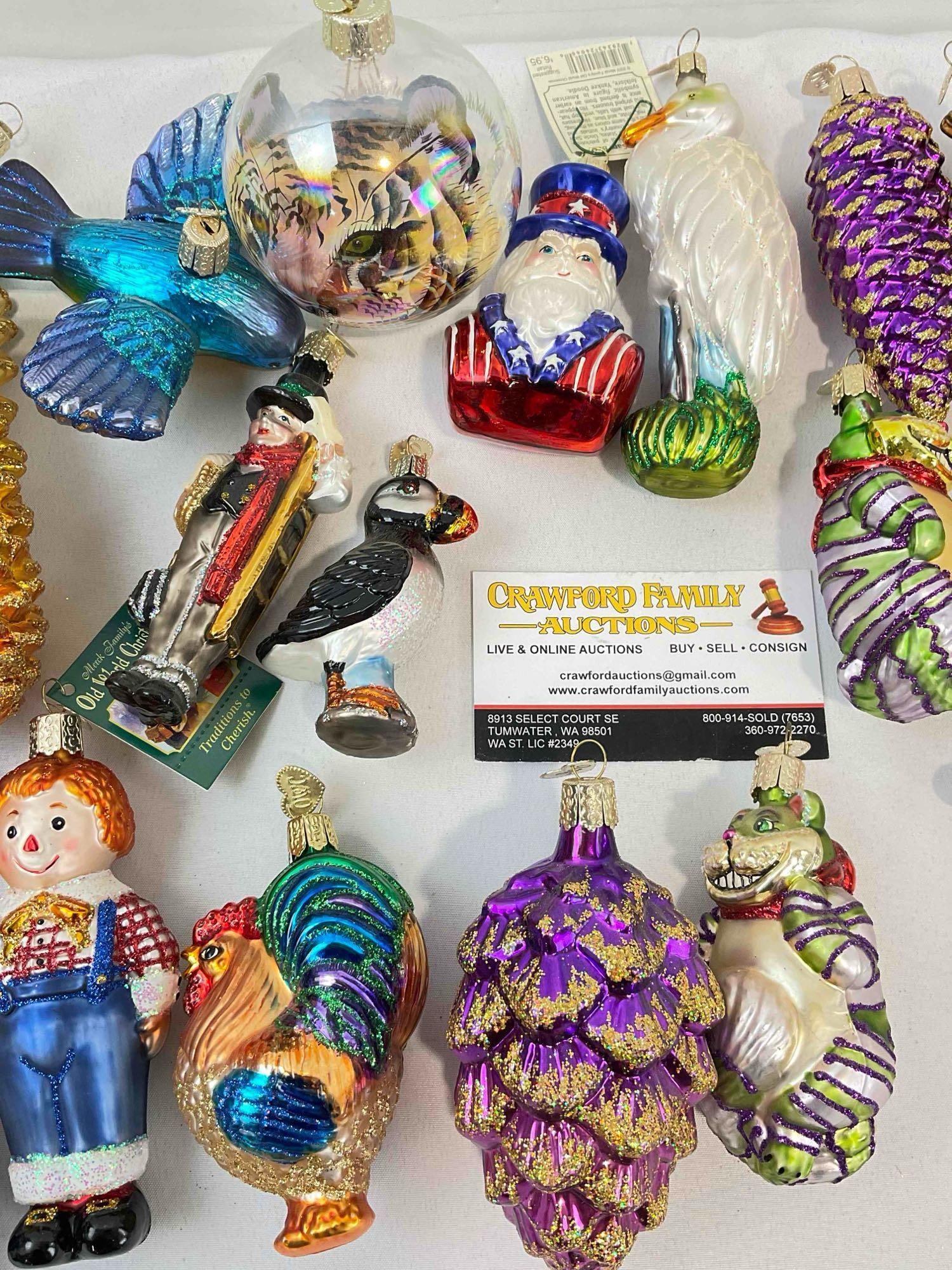 31 pcs Old World Christmas Glass Christmas Tree Ornaments. Good Condition. See pics. - 3