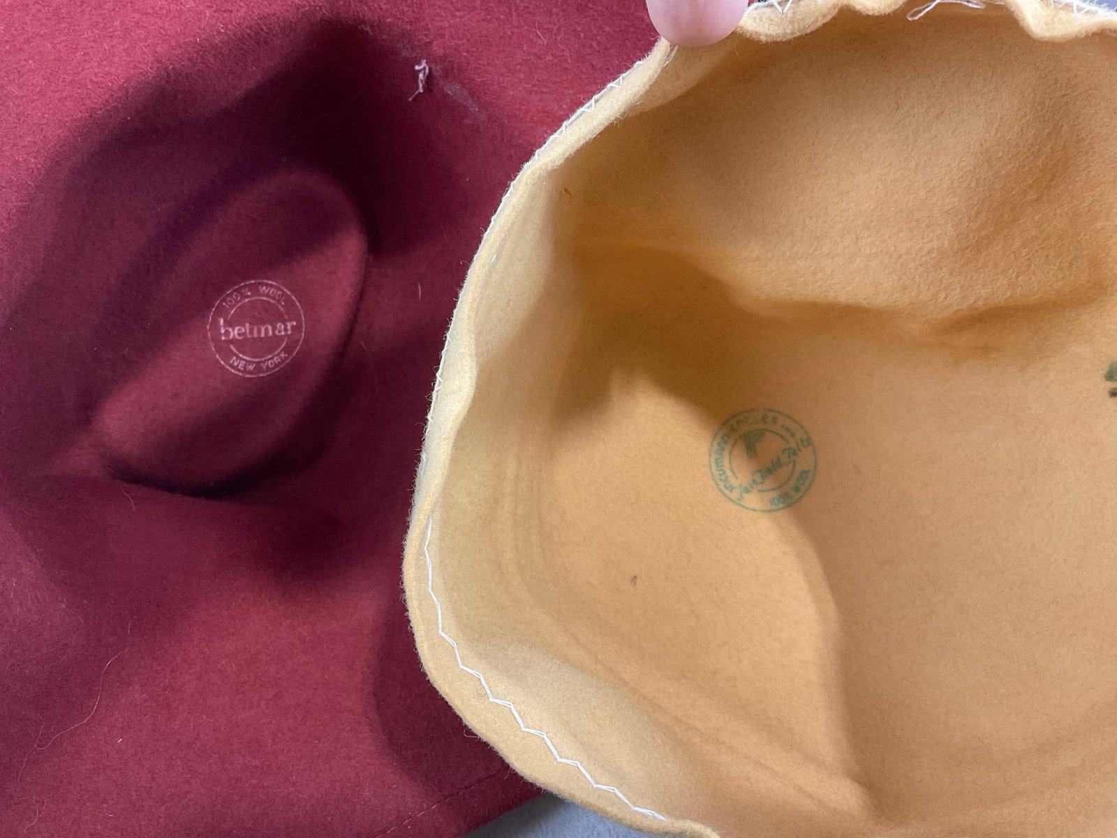 Collection of 40s-50s Felt & Velour Hats, Molded Fedora Cloches, Bucket Hats & more - 6