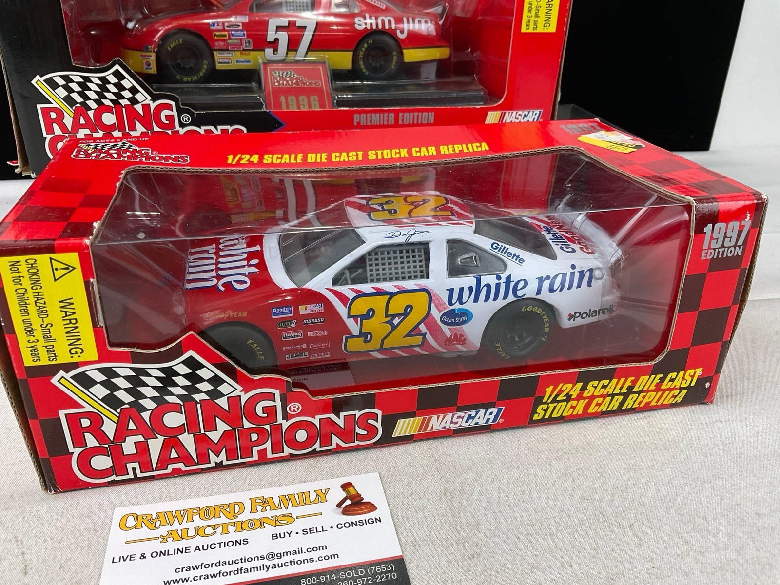 Racing Champions Diecast Car, 1994 Coin Bank, 2x 1:24 Scale Stock Car Replicas - 2