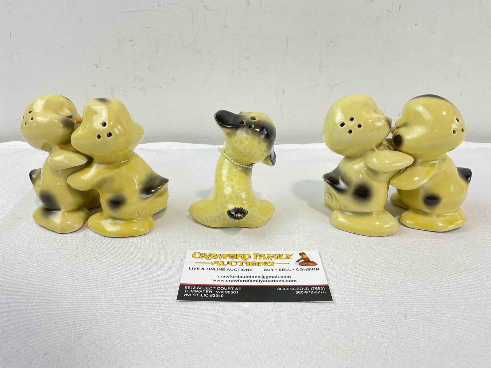 5 pcs Vintage Van Tellingen Ceramic Salt & Pepper Shakers, incl. 2x Ducks & 1x Sheep. See pics. - 4