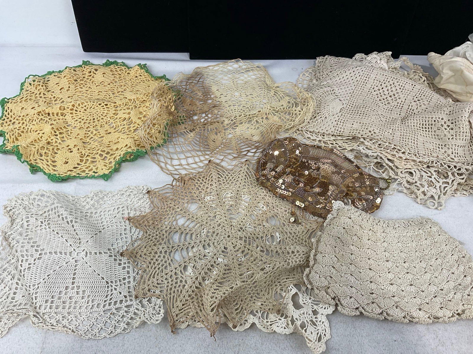 Variety of Handmade Pan Holders, Air Force Pillow Case, Black/White Ornate Embroidery & more - 4