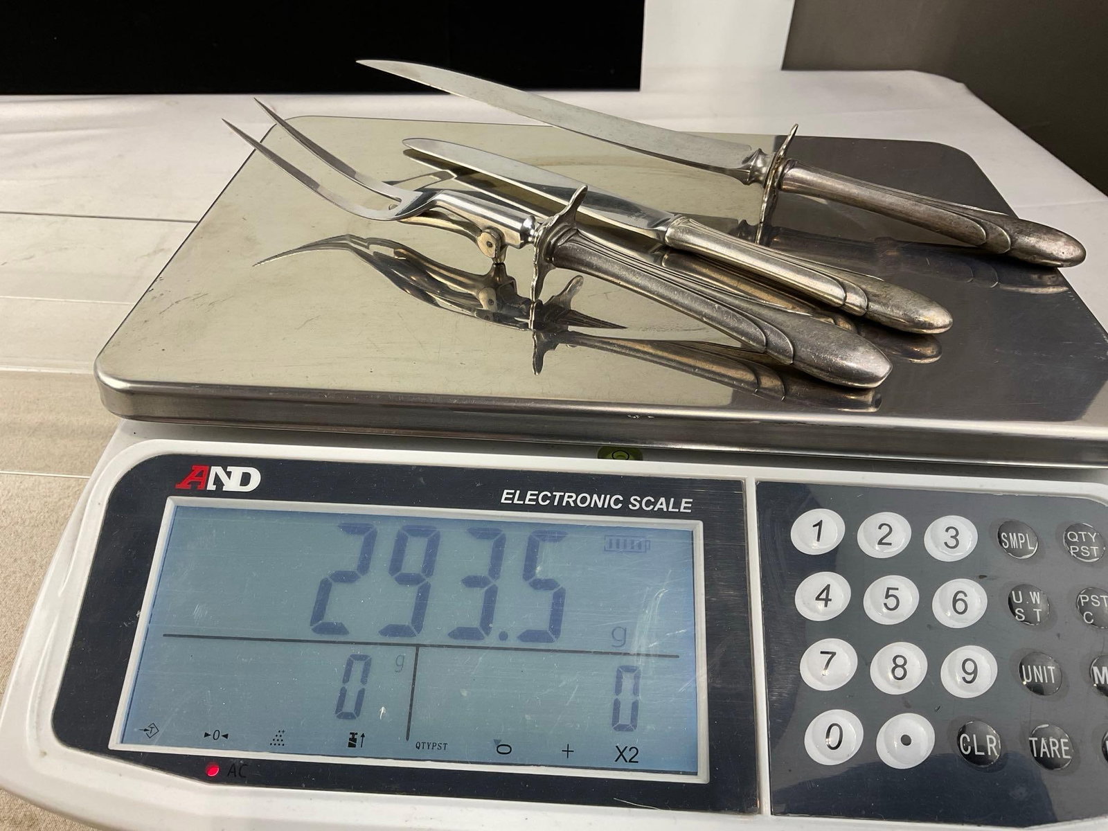 3 Towle Sterling Silver & Stainless Serving Flatware, total weight of 293.5 grams - 7