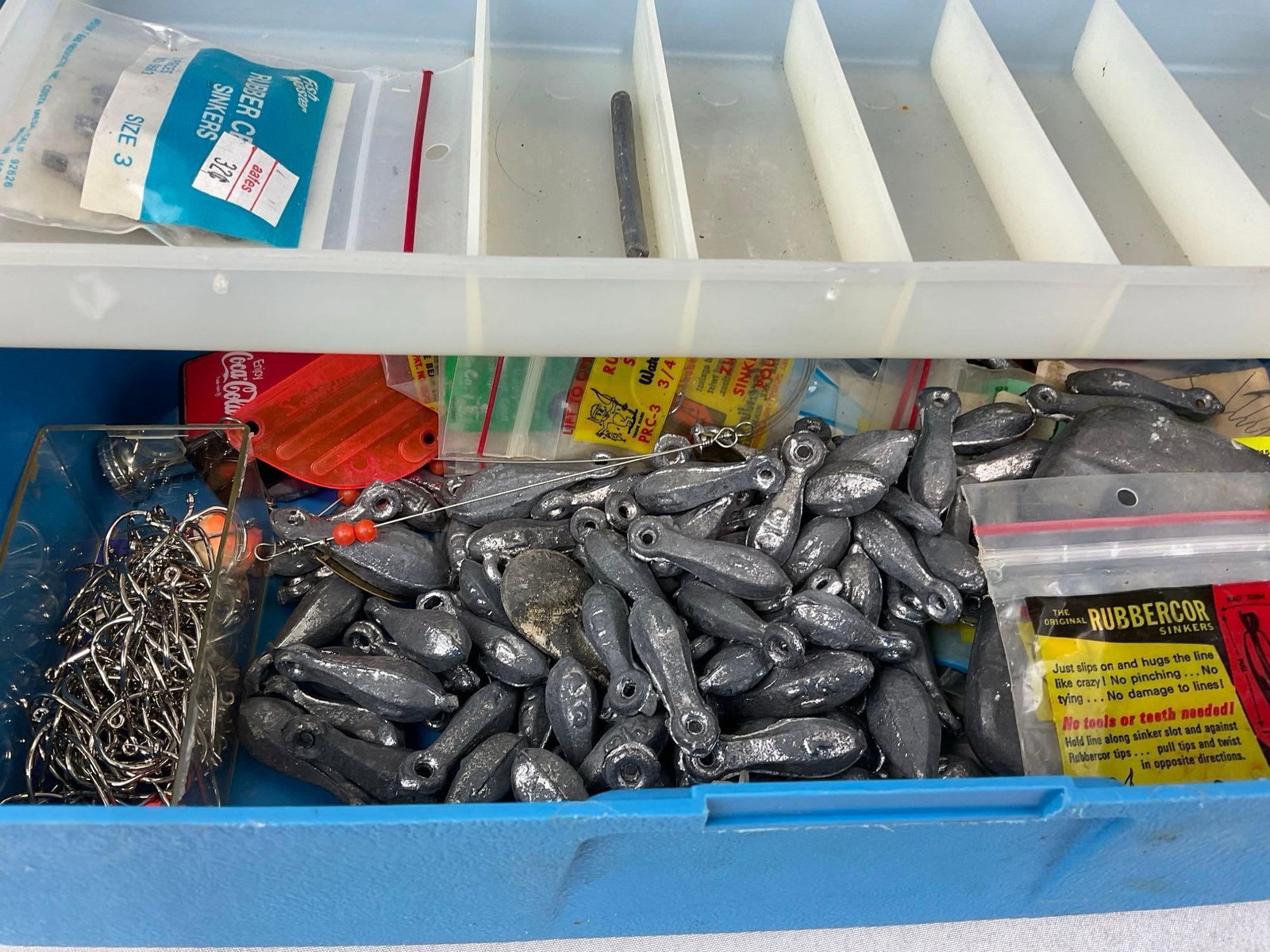 Magnum 1400 Reels, Fishing Tackle Box w/Cast Lead Weights, 2 Pouches of Flies - 6