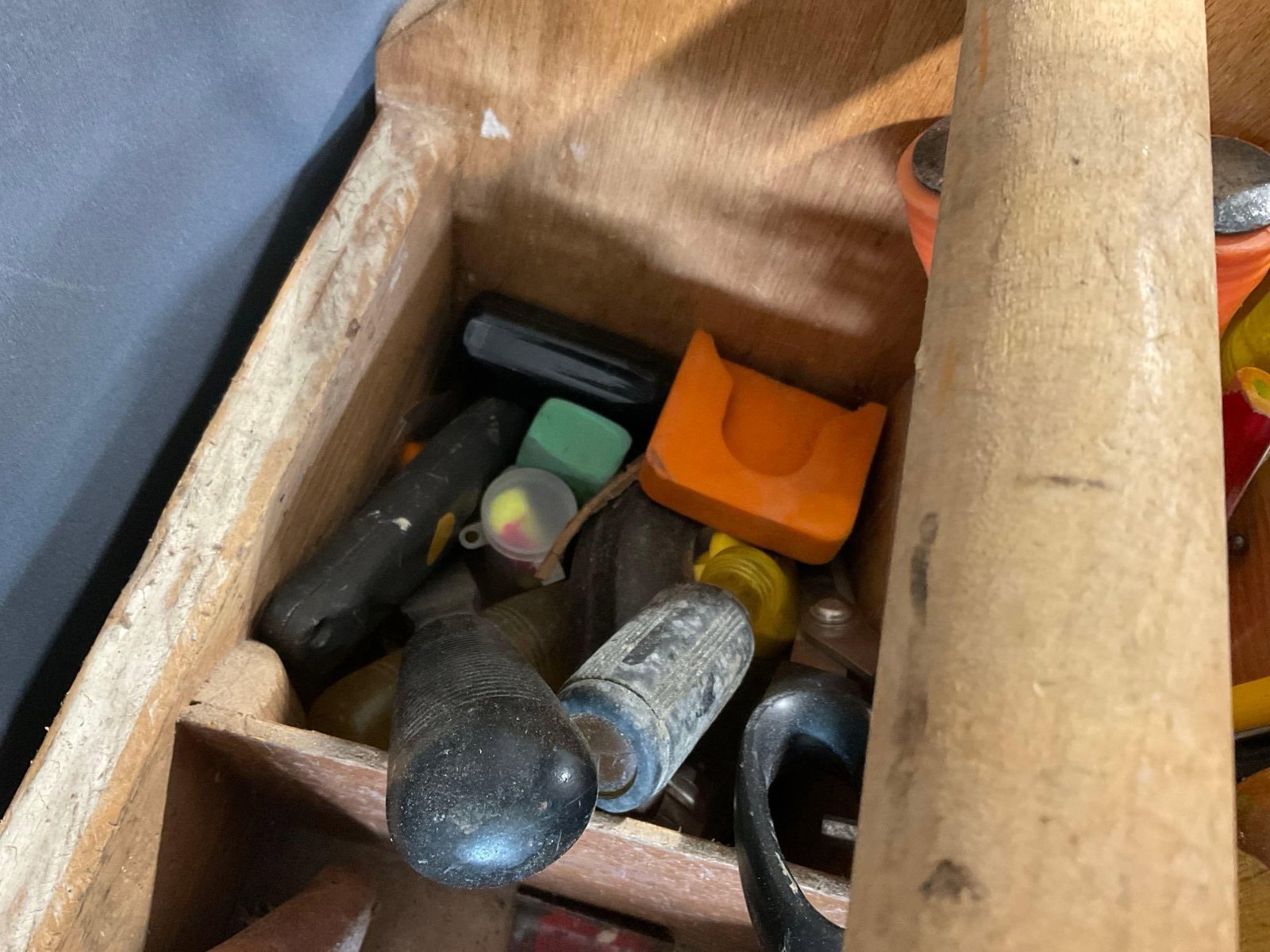 Long Handmade Toolbox, Saws, Files, Square, Prybar, Hammers, Chisels, & more tools - 5
