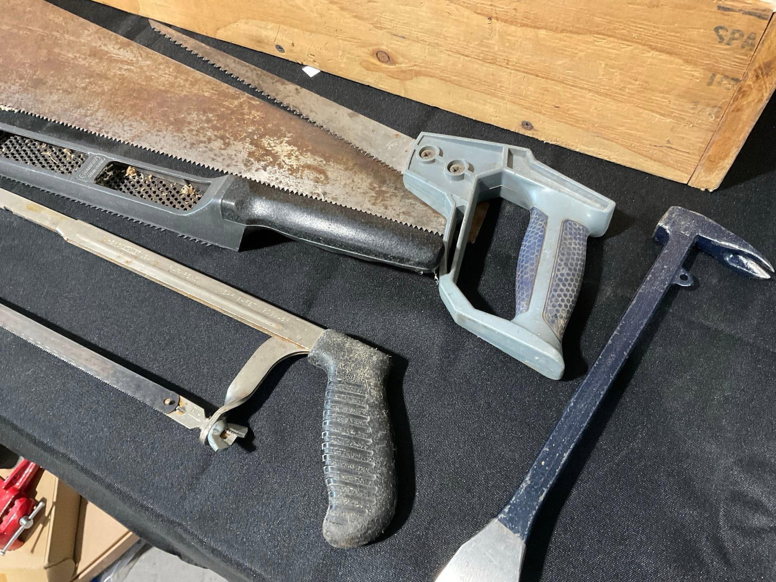 Long Handmade Toolbox, Saws, Files, Square, Prybar, Hammers, Chisels, & more tools - 6