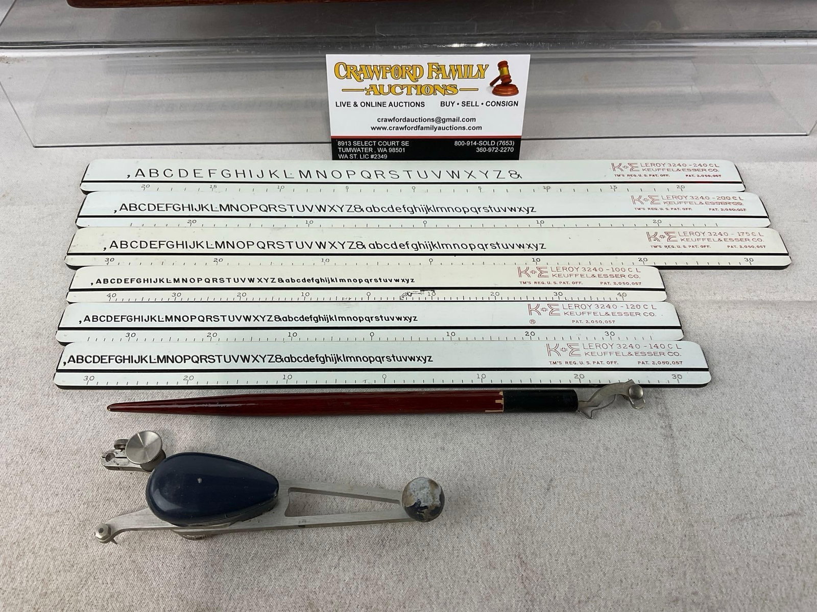 Keuffel & Esser Co. Leroy Drafting Lettering Set, w/original hardwood case - 4