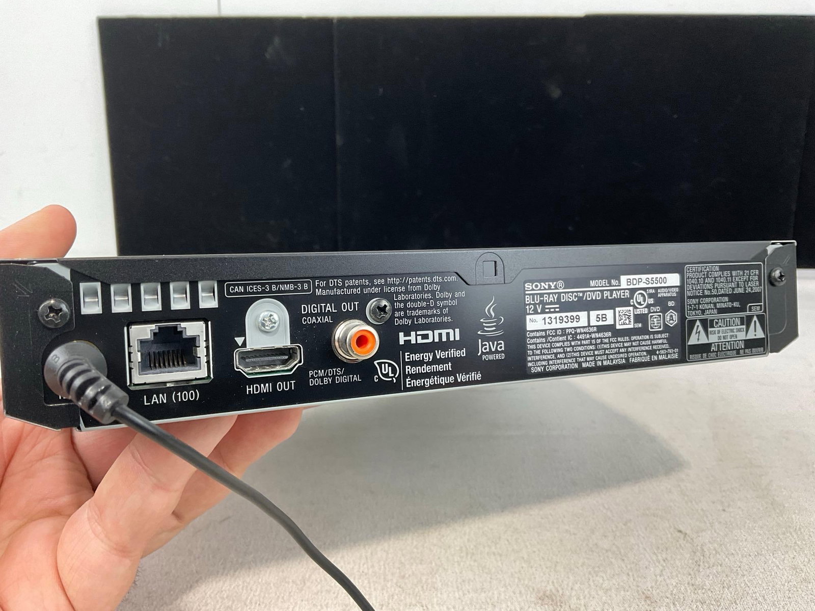 Sony Blu-Ray Disc/DVD Player BDP-S5500, tested & working - 3