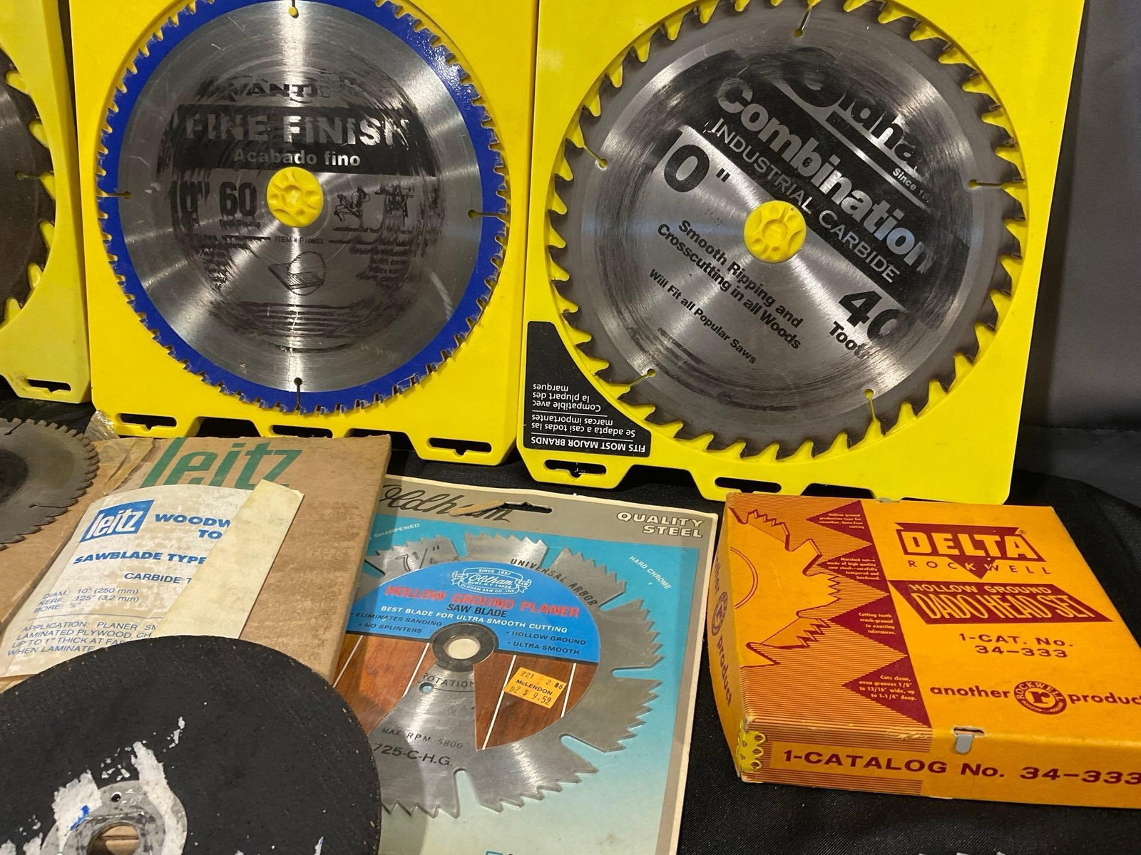 Collection of Saw Blades, 10 inch, 7 inch, & more, most previously used - 2