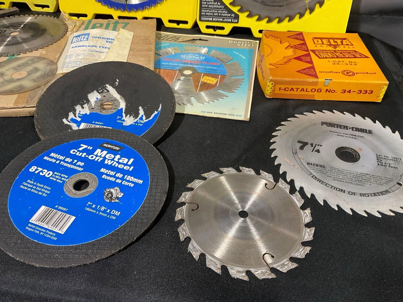 Collection of Saw Blades, 10 inch, 7 inch, & more, most previously used - 3