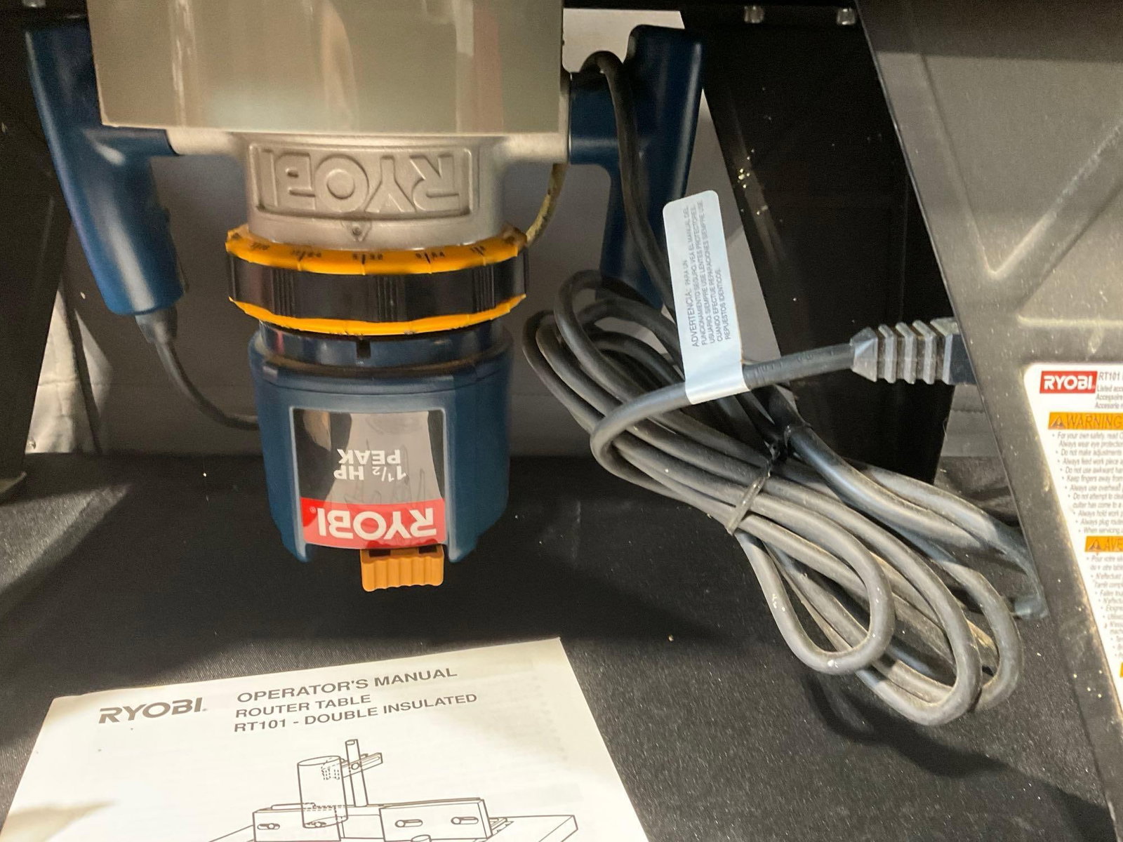 Ryobi Router Table RT101, 1 1/2 HP router, tested & working - 4