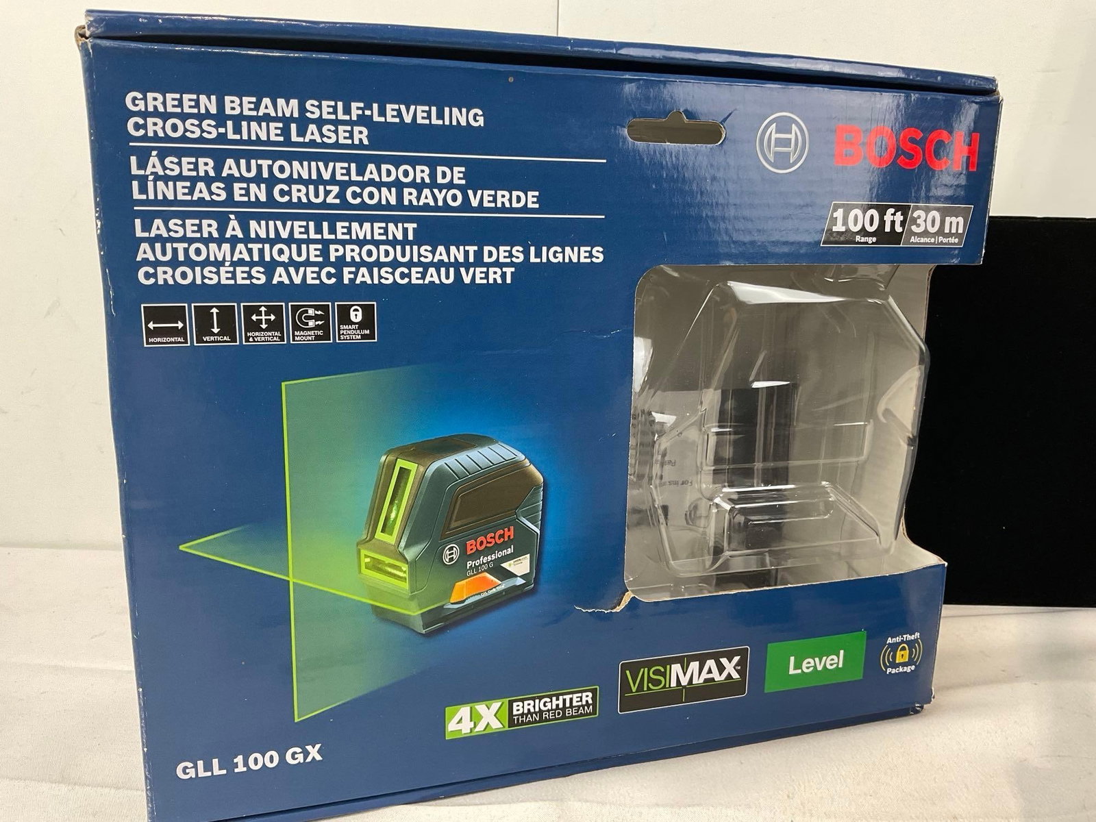 Bosch GLL100GX Green Beam Self-Leveling Cross-Line Laser, & matching Tripod - 2