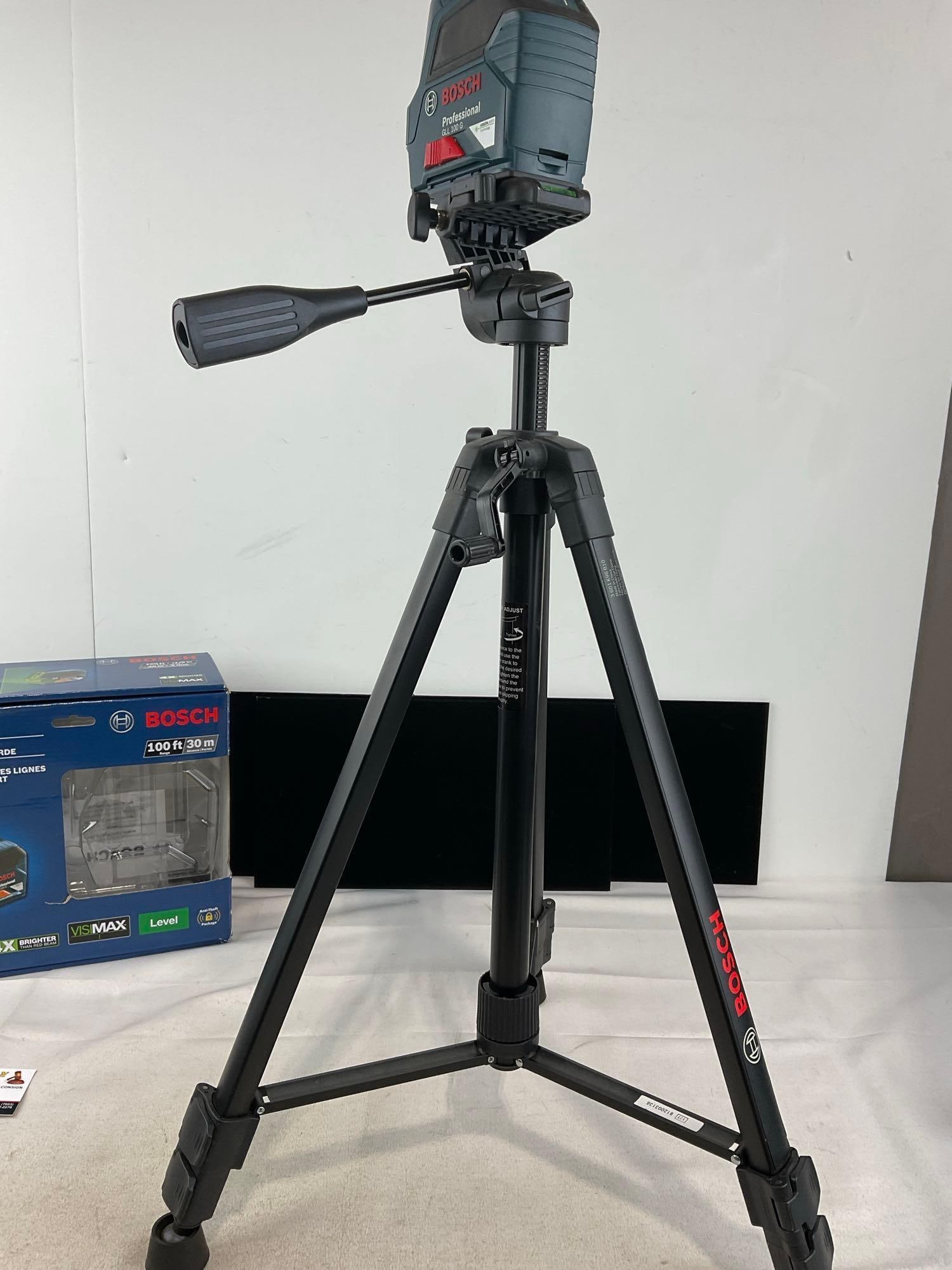 Bosch GLL100GX Green Beam Self-Leveling Cross-Line Laser, & matching Tripod - 5