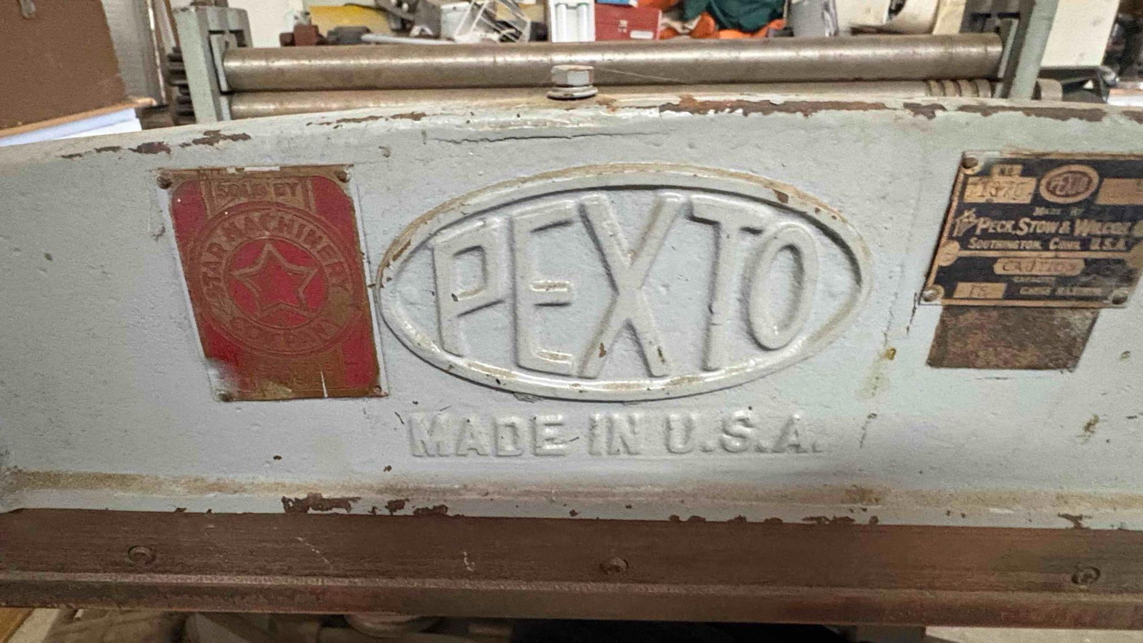 Vintage Pexto 137G industrial-grade manual foot-operated Metal squaring shear (Peck Stow & Wilcox) - 3
