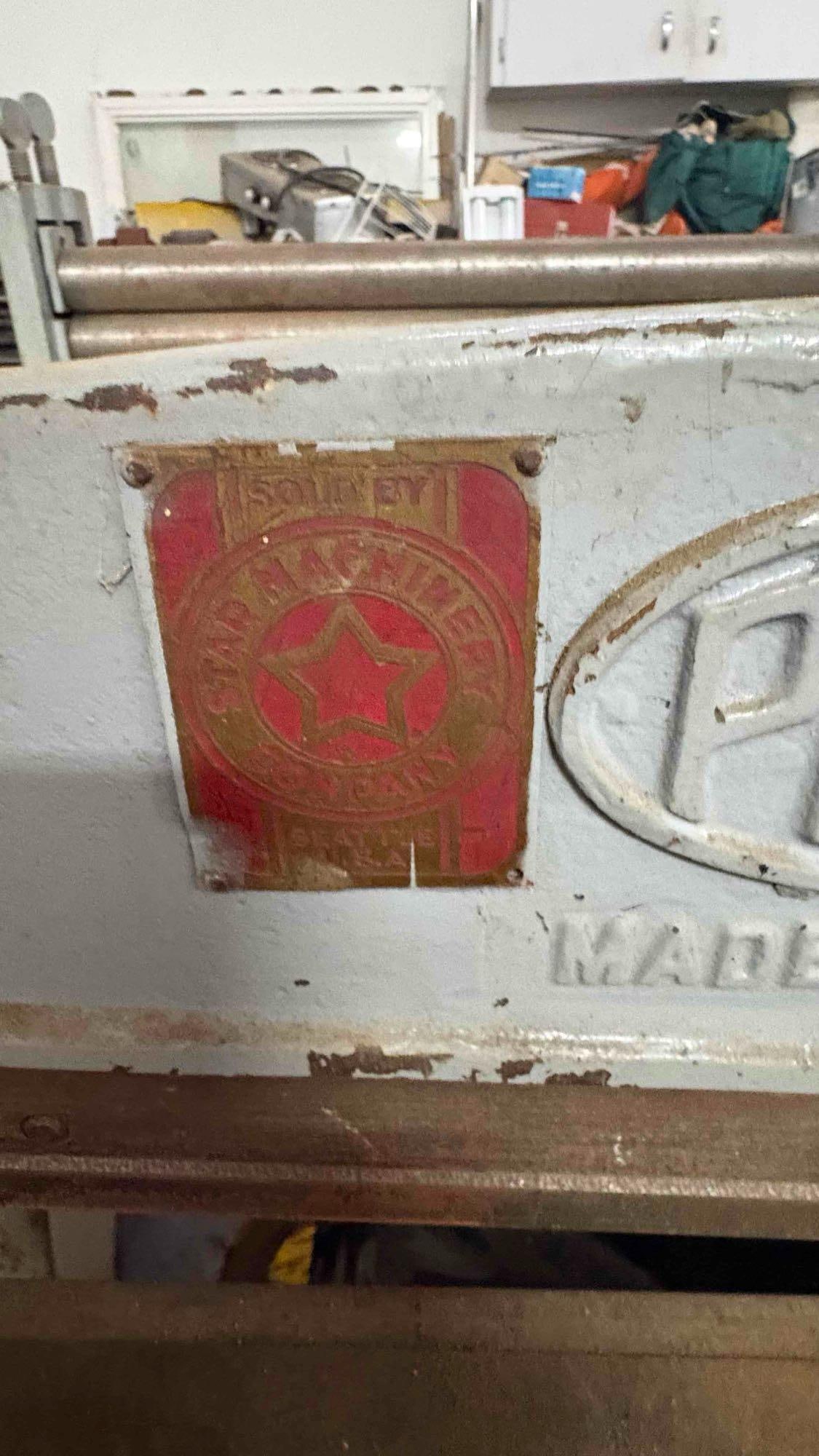 Vintage Pexto 137G industrial-grade manual foot-operated Metal squaring shear (Peck Stow & Wilcox) - 4