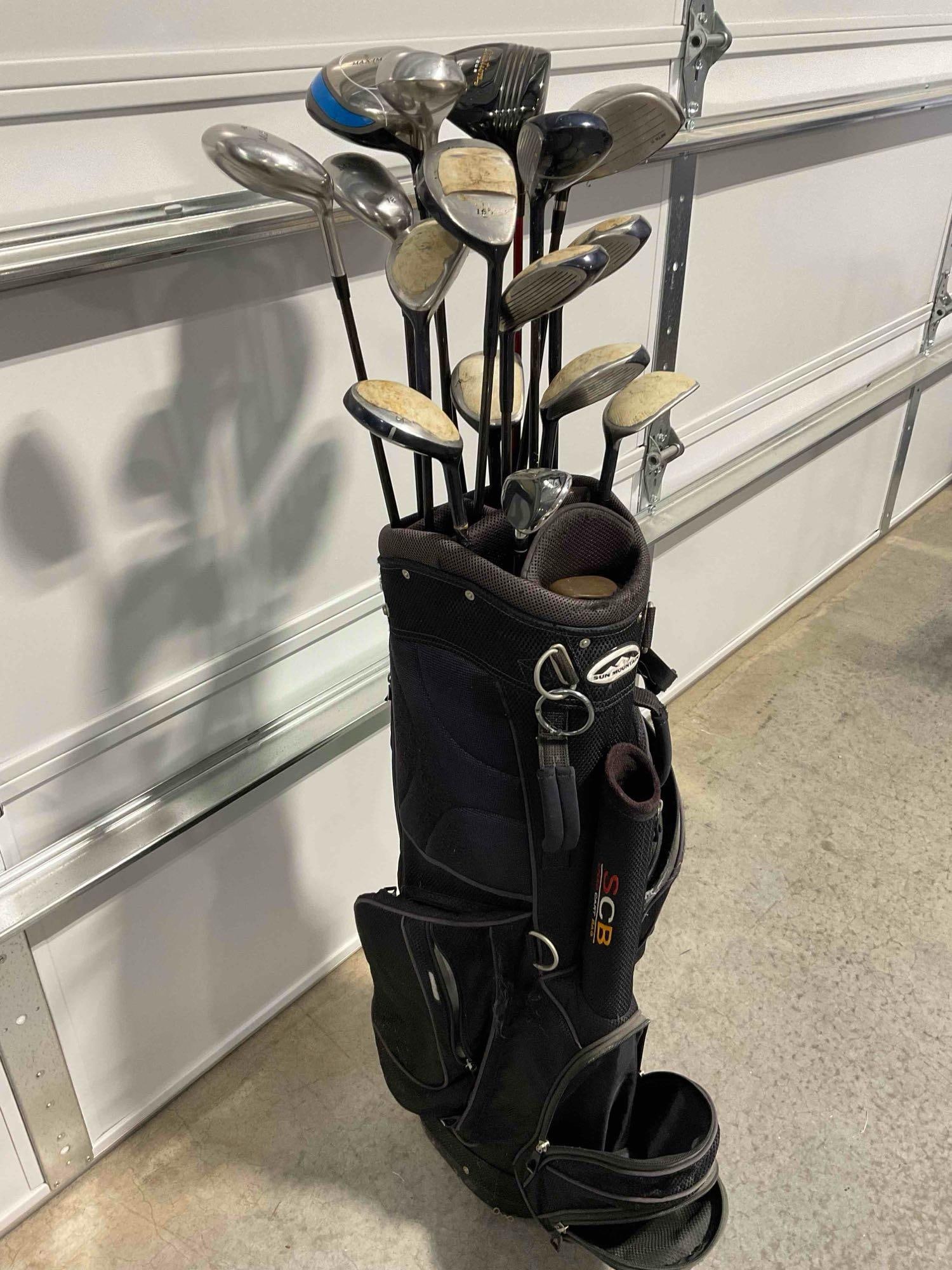 Sun Mountain Cloth Golf Carrier Bag w/ 17 pcs Golf Clubs, incl. Max-Spin, Max-Impact, Citation. - 3