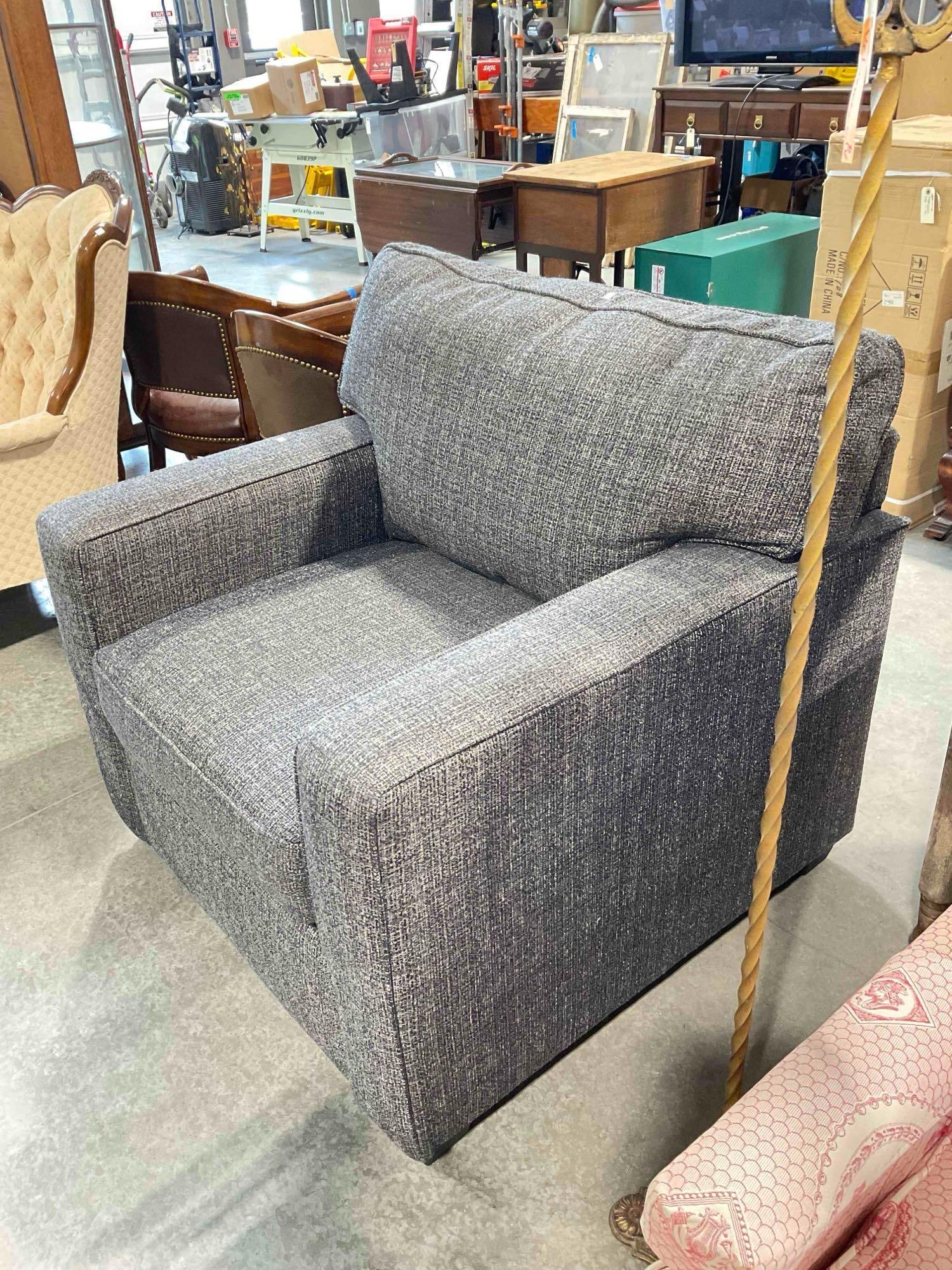 Modern England Inc. Jay Accent Armchair w/ Portofino Jeans Upholstery. Good Condition. See pics. - 2