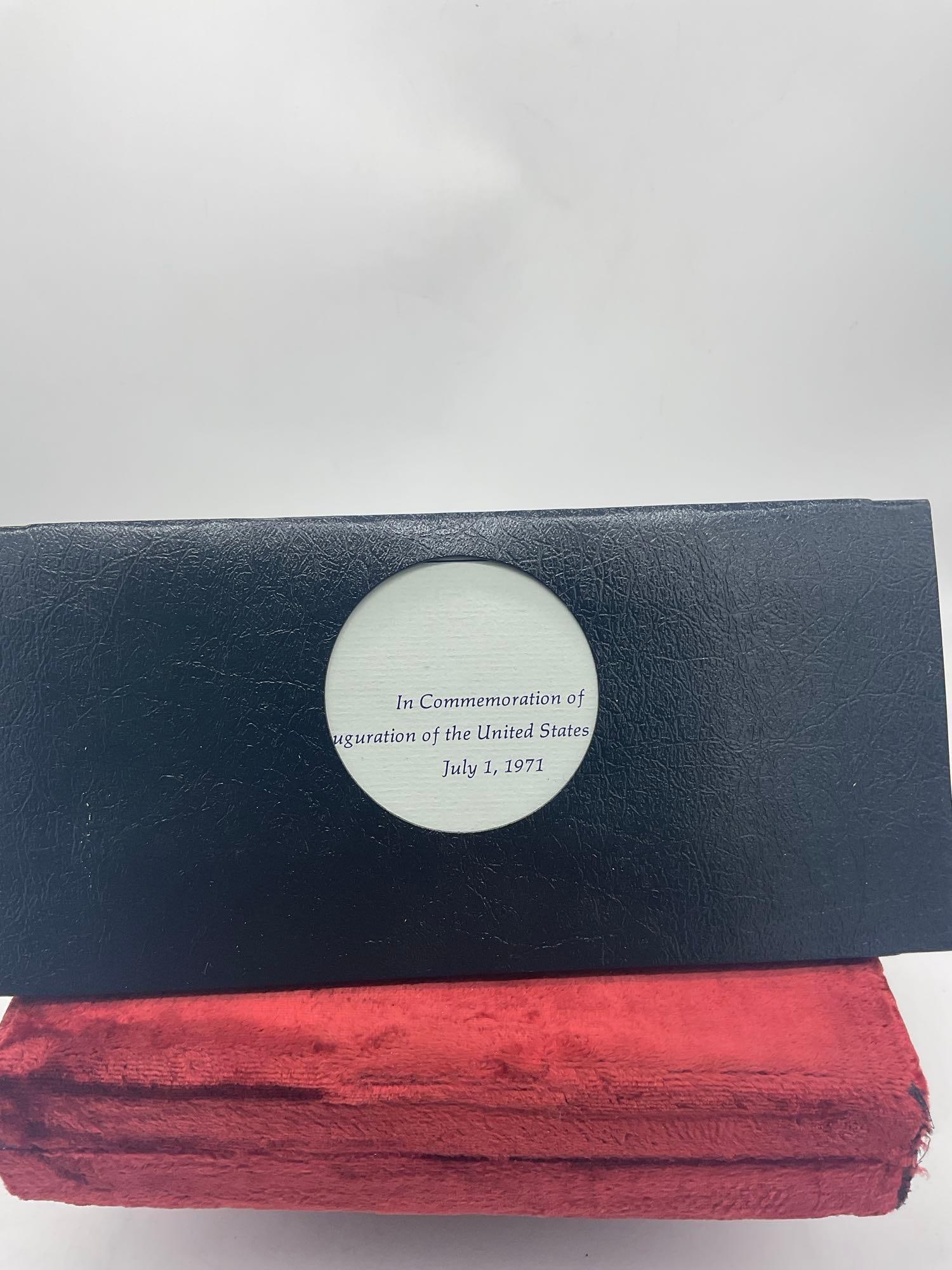 1971 Franklin MInt LTD ED Sterling silver Benjamin Franklin , Winton M Blount Postal Service Comm - 4