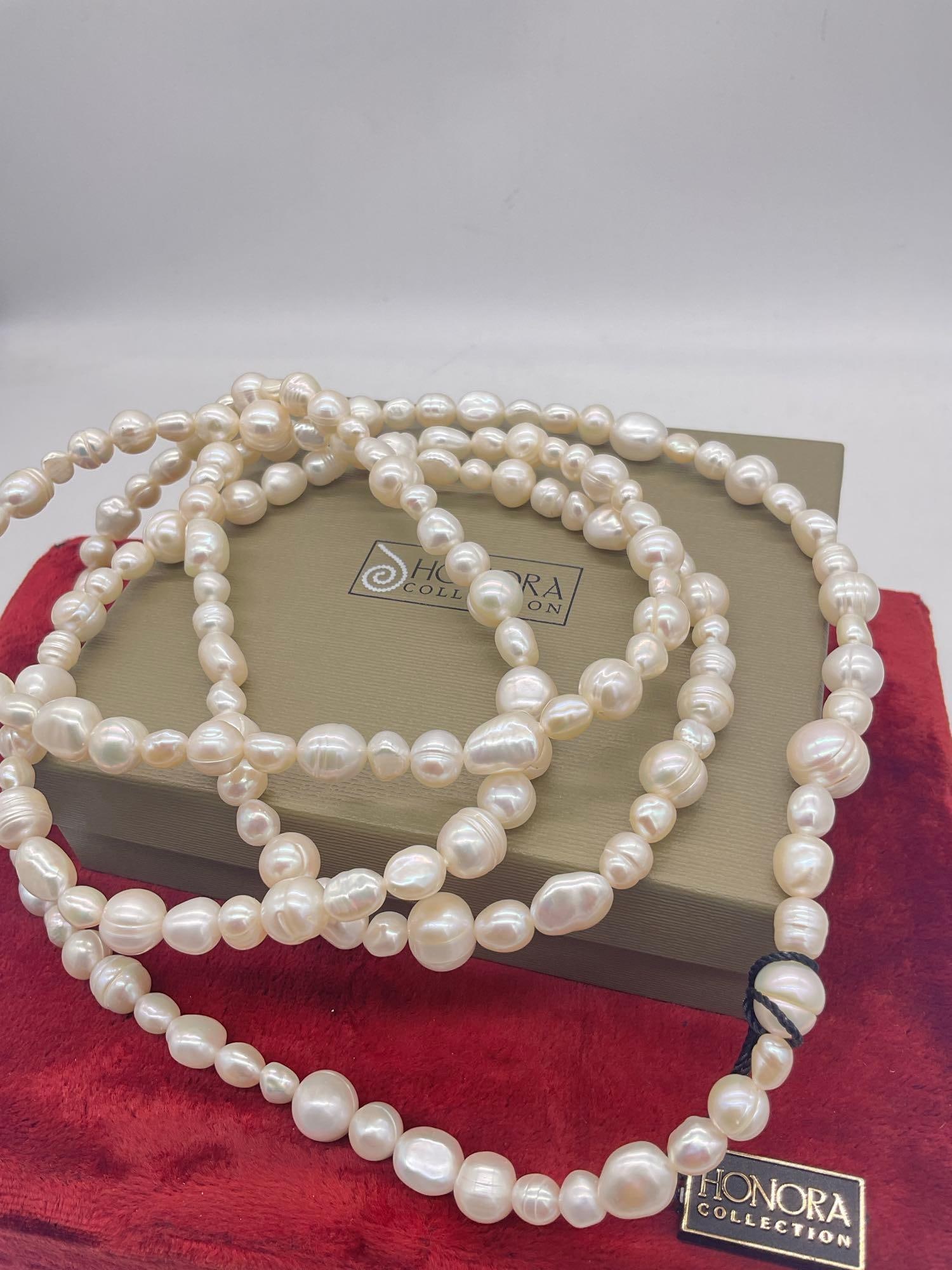 28" Honora Cultured Pearl Necklace With tag In OG Box - 3