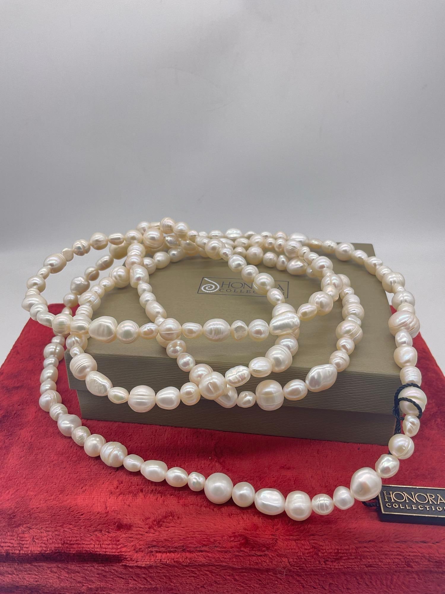 28" Honora Cultured Pearl Necklace With tag In OG Box - 4