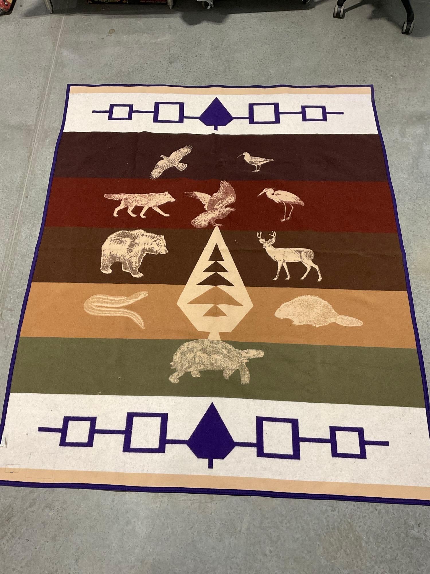 Limited Edition #d 78 of 300, Beaver State Pendleton Blanket, 76x62 w/Tags still on: Appears to be in good shape. The piece measures approx 9h x 18w x 10d inches. See pics. E-6290