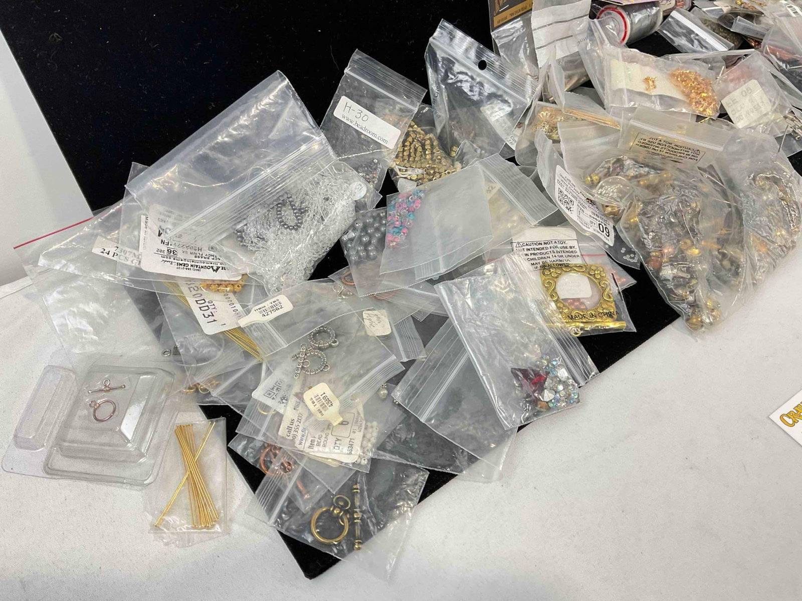 Uncounted Assortment of Jewelry Making Supplies, incl. Beads, Findings & More! See pics. - 2