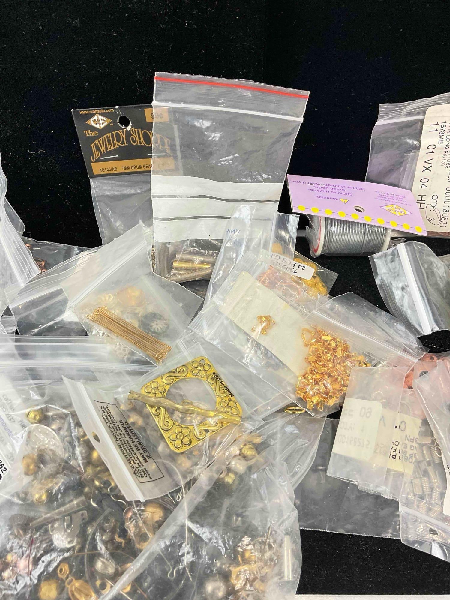 Uncounted Assortment of Jewelry Making Supplies, incl. Beads, Findings & More! See pics. - 3