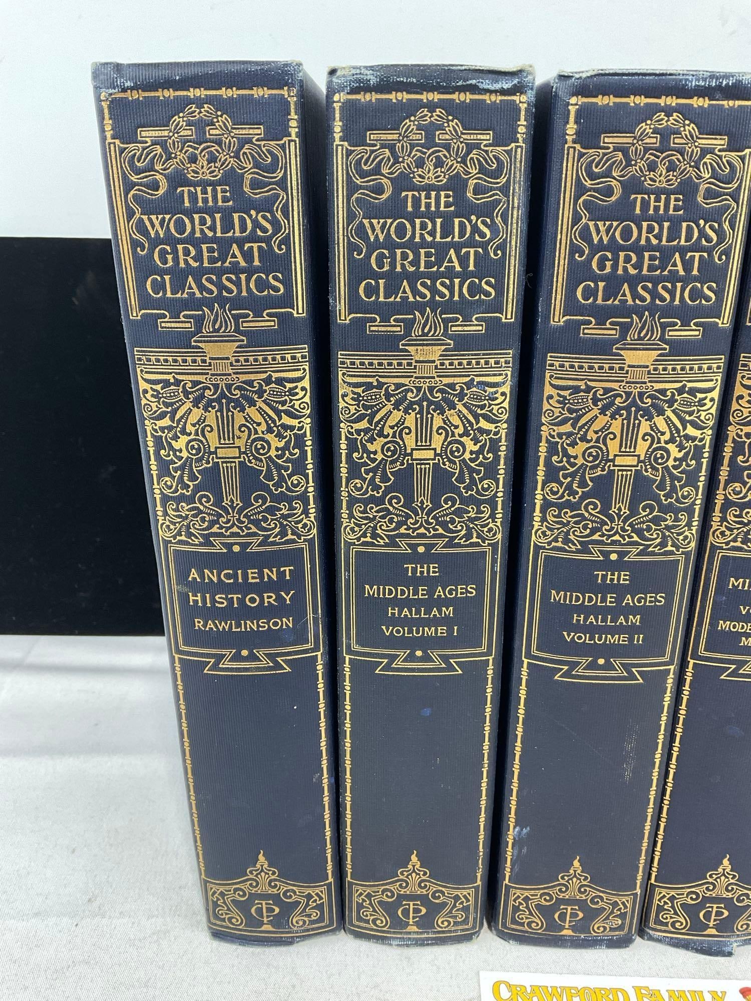6x The Worlds Great Classics, Ancient History, The Middle Ages, Vols 1-3 & French Revolution vols... - 2
