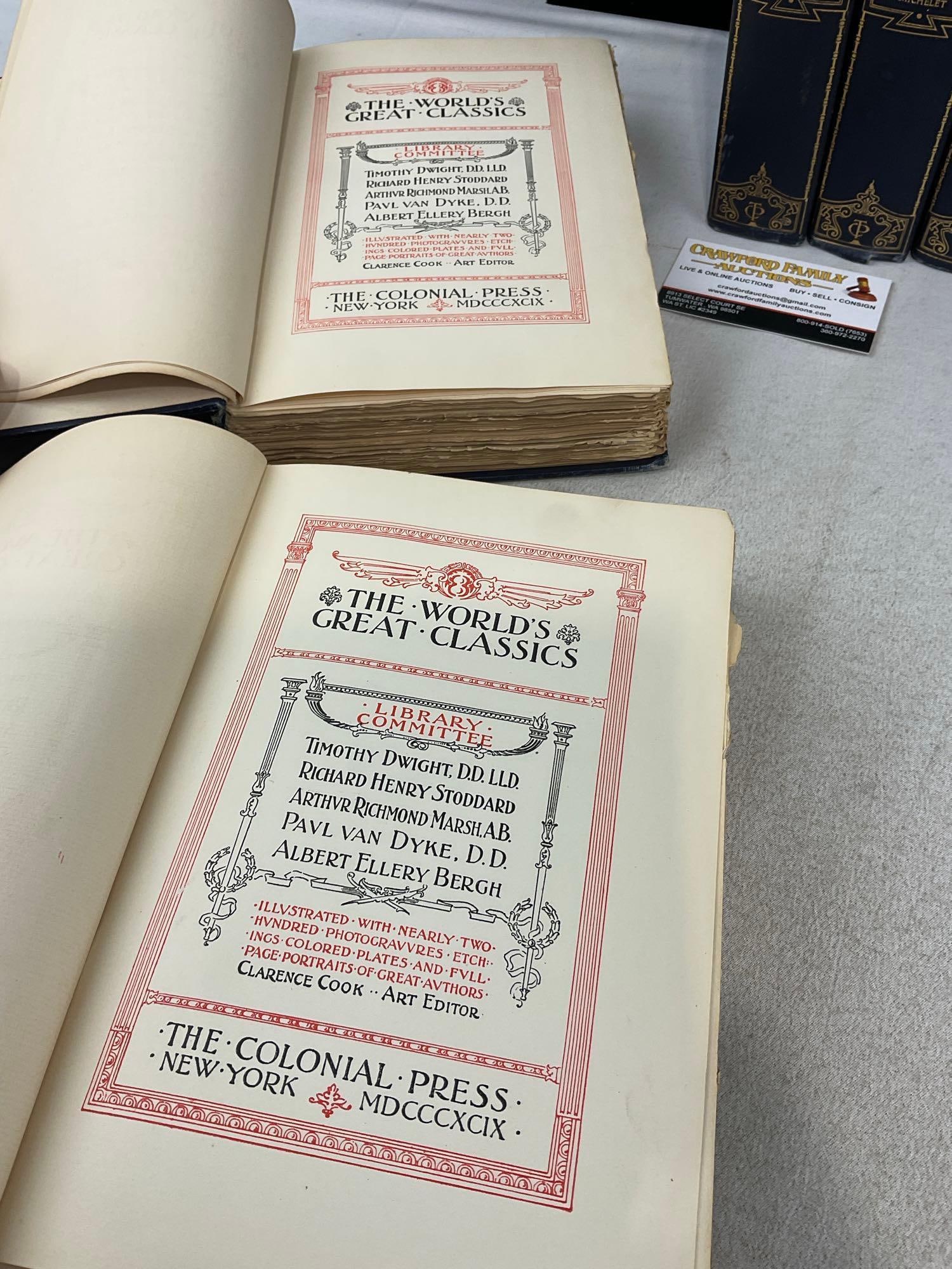 6x The Worlds Great Classics, Ancient History, The Middle Ages, Vols 1-3 & French Revolution vols... - 4