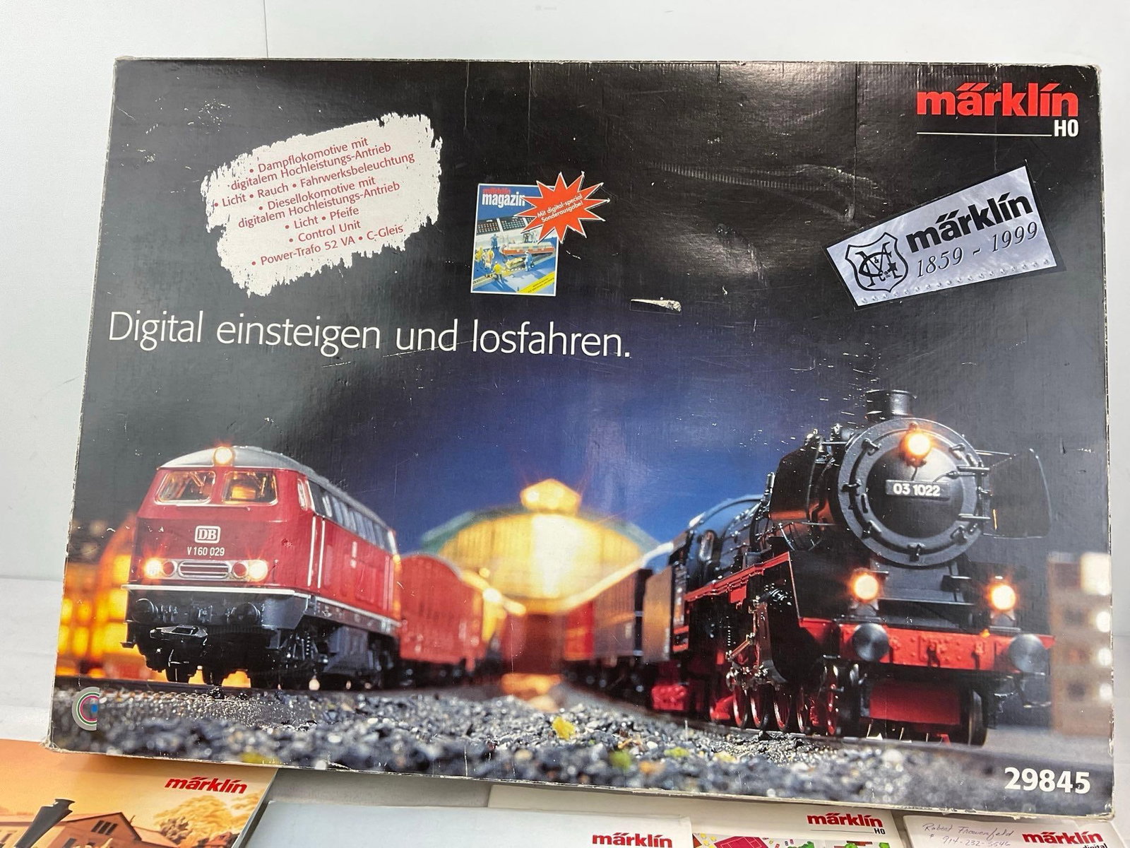 Marklin HO 29845 Premium Digital Starter Set, Double-Train, Steam & Diesel Locomotives, w/manuals - 2