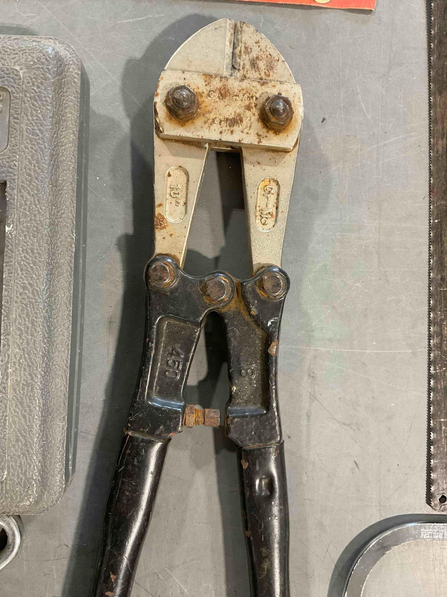 13 pcs Hand Tools & Supplies Assortment, incl. Coping Saws, Turn Buckles, 18" Bolt Cutters. - 3
