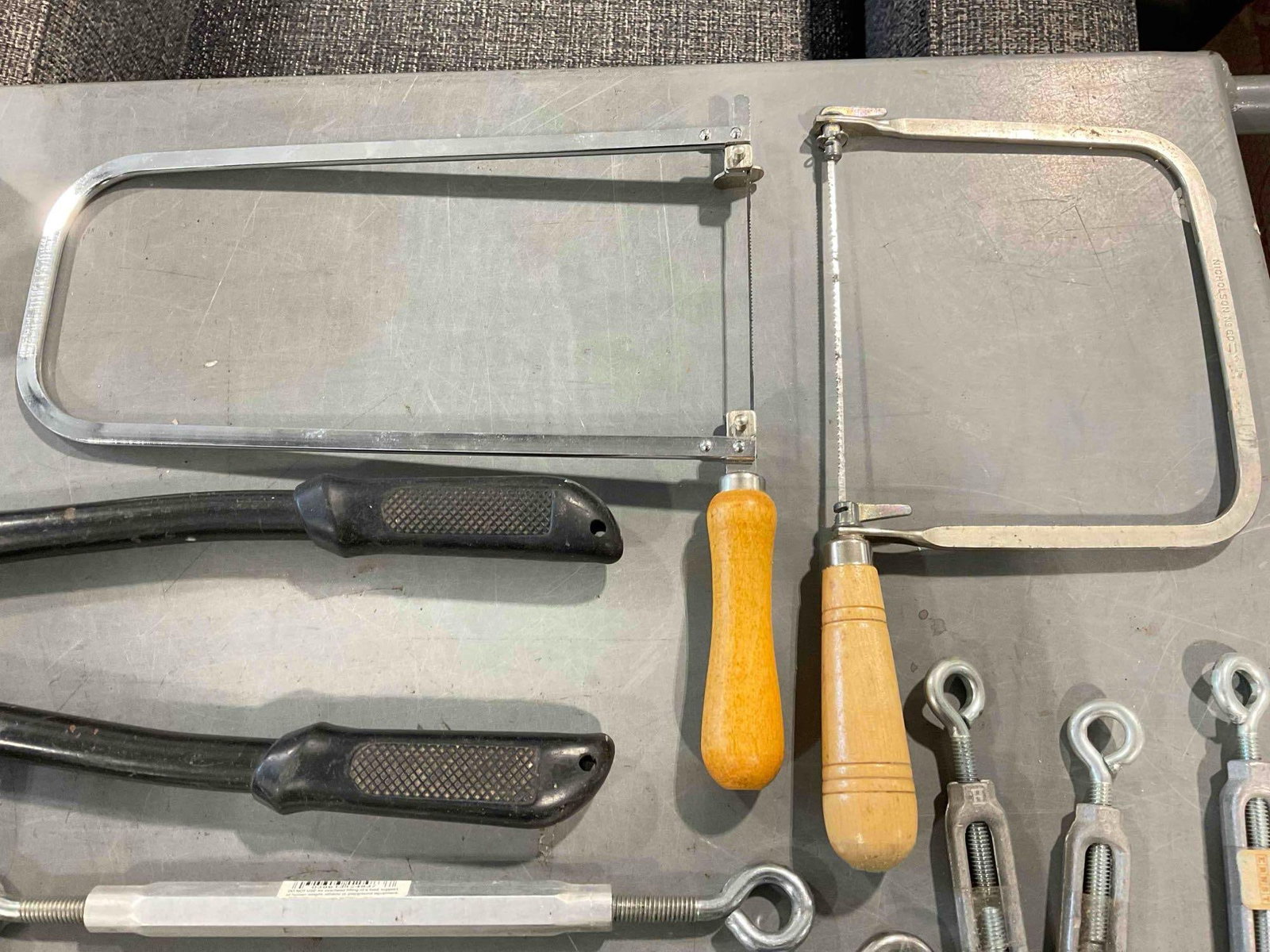 13 pcs Hand Tools & Supplies Assortment, incl. Coping Saws, Turn Buckles, 18" Bolt Cutters. - 5