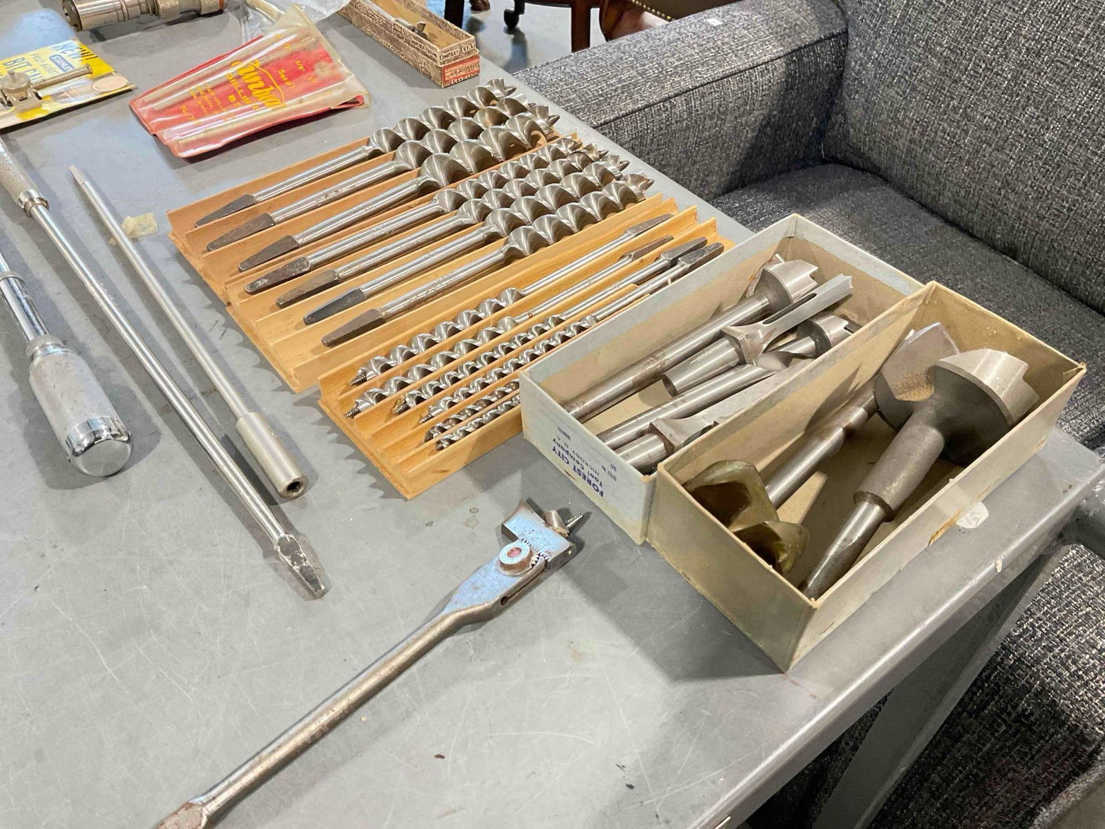 25+ pcs Hand Tools & Supplies, incl. Forest City Wood Boring Bits, Stanley Bit Gauge & More! - 2