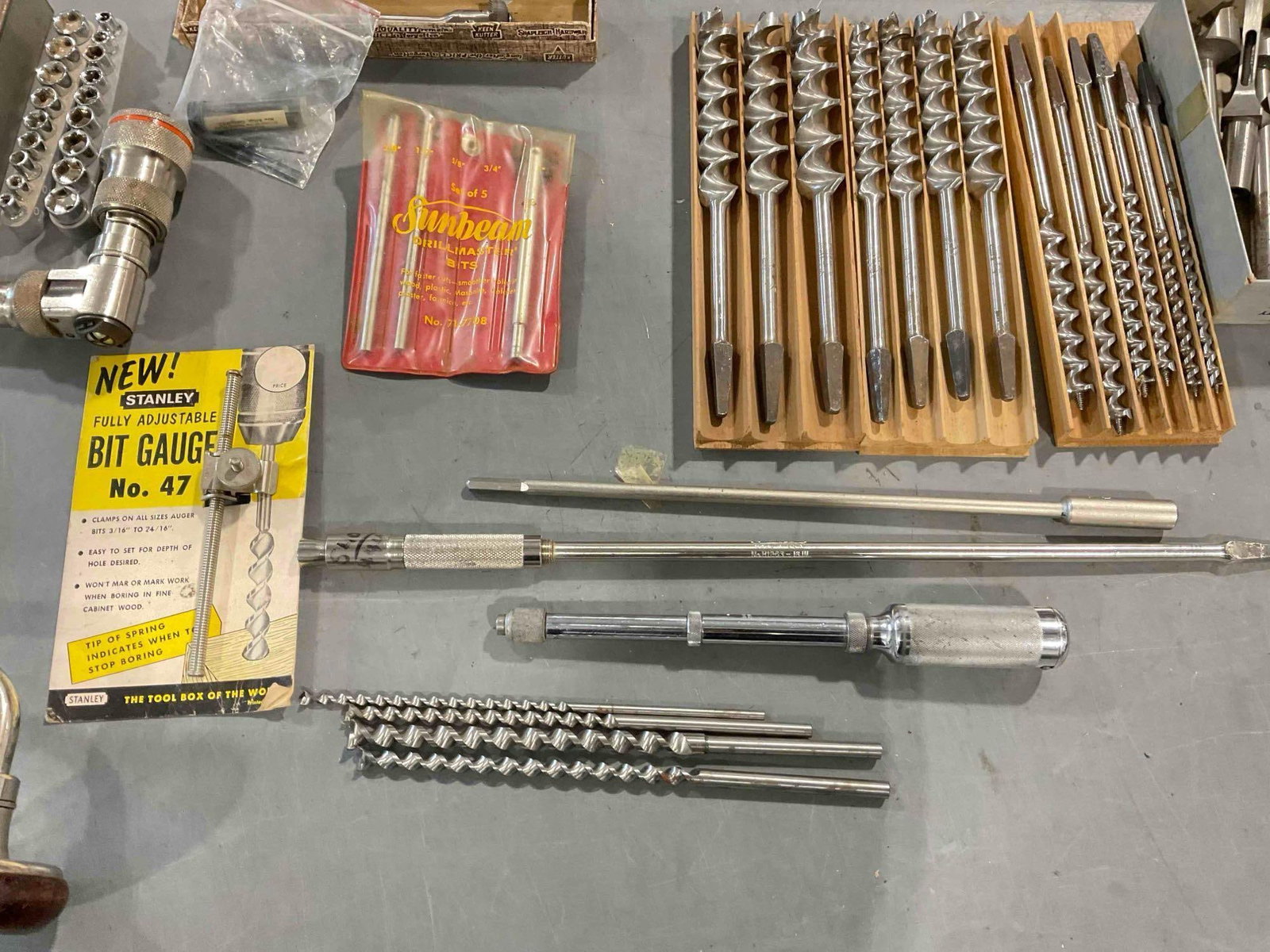 25+ pcs Hand Tools & Supplies, incl. Forest City Wood Boring Bits, Stanley Bit Gauge & More! - 3