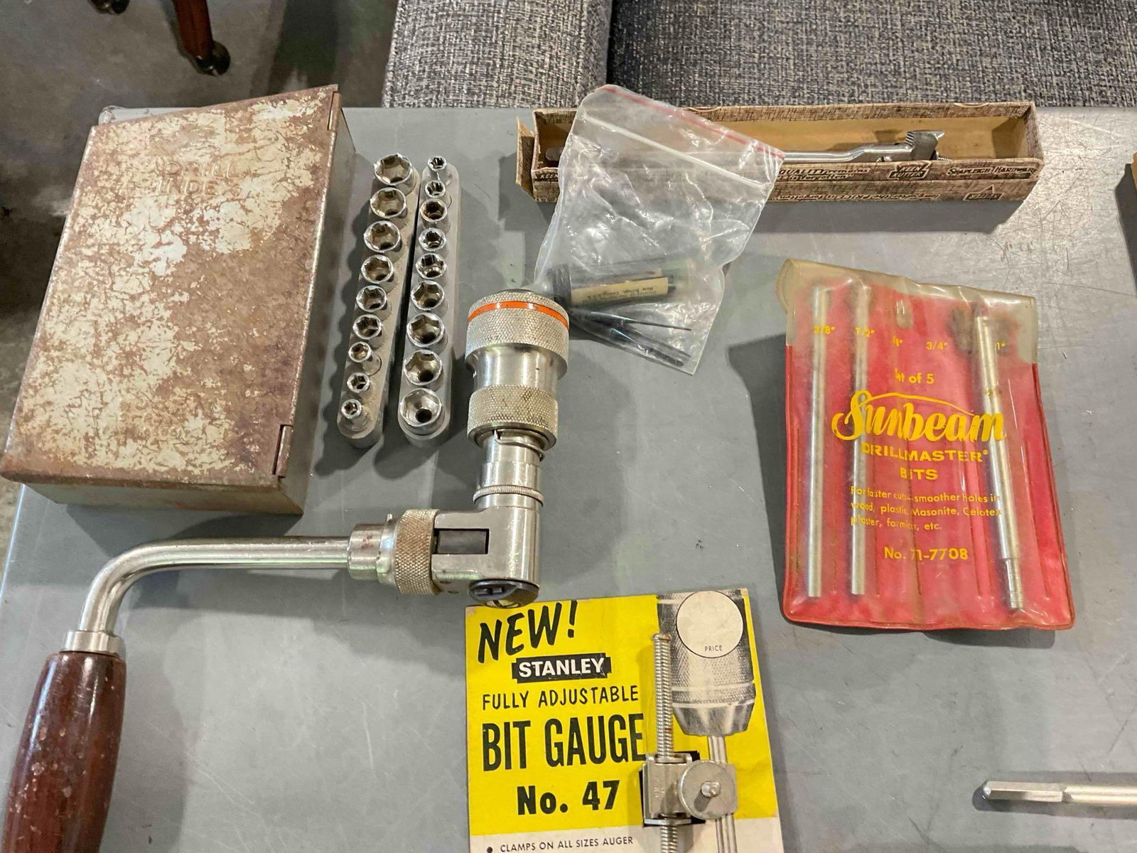 25+ pcs Hand Tools & Supplies, incl. Forest City Wood Boring Bits, Stanley Bit Gauge & More! - 4