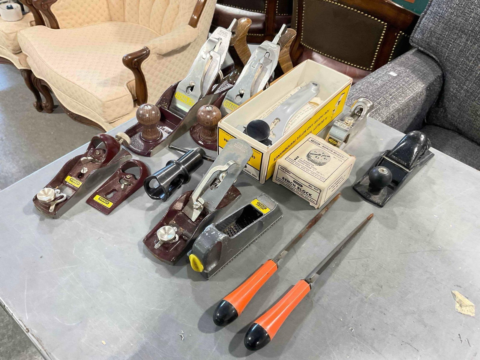 13 pcs Hand Tools & Supplies, incl. Stanley Block Planes, General Bench Block & More! See pics. - 2