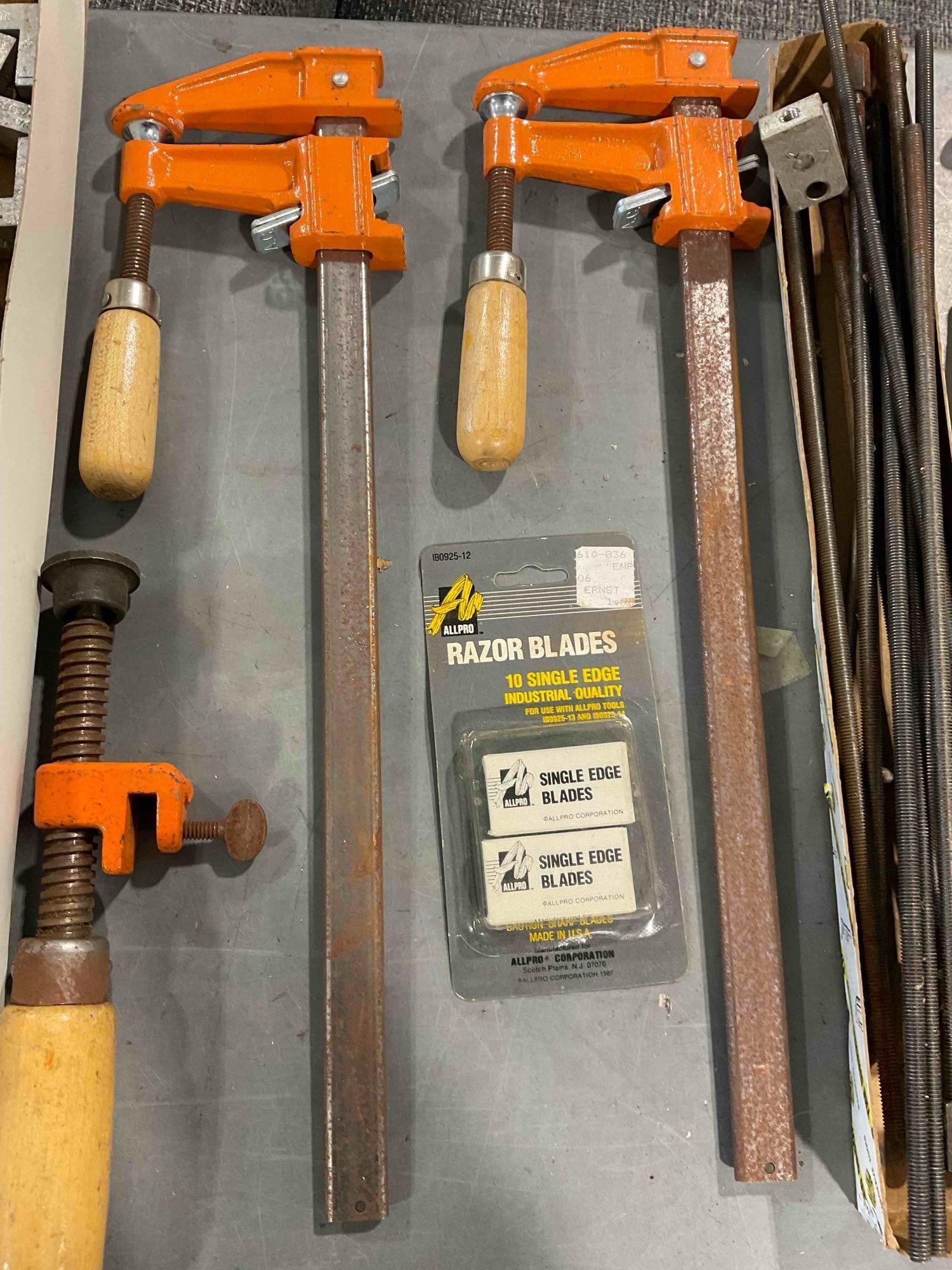 10 pcs Hand Tools & Supplies, incl. Vintage Jorgensen Steel Bar Clamps & Much More! See pics. - 5
