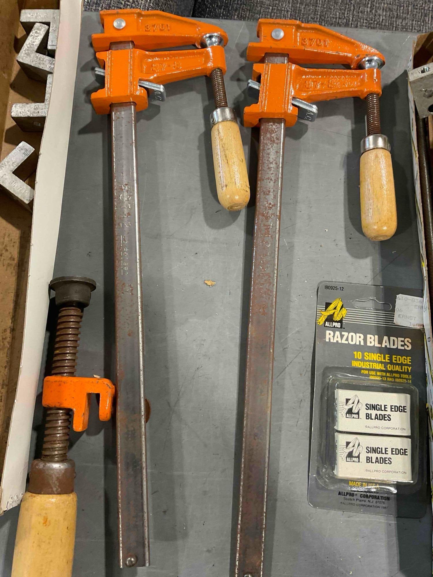 10 pcs Hand Tools & Supplies, incl. Vintage Jorgensen Steel Bar Clamps & Much More! See pics. - 6
