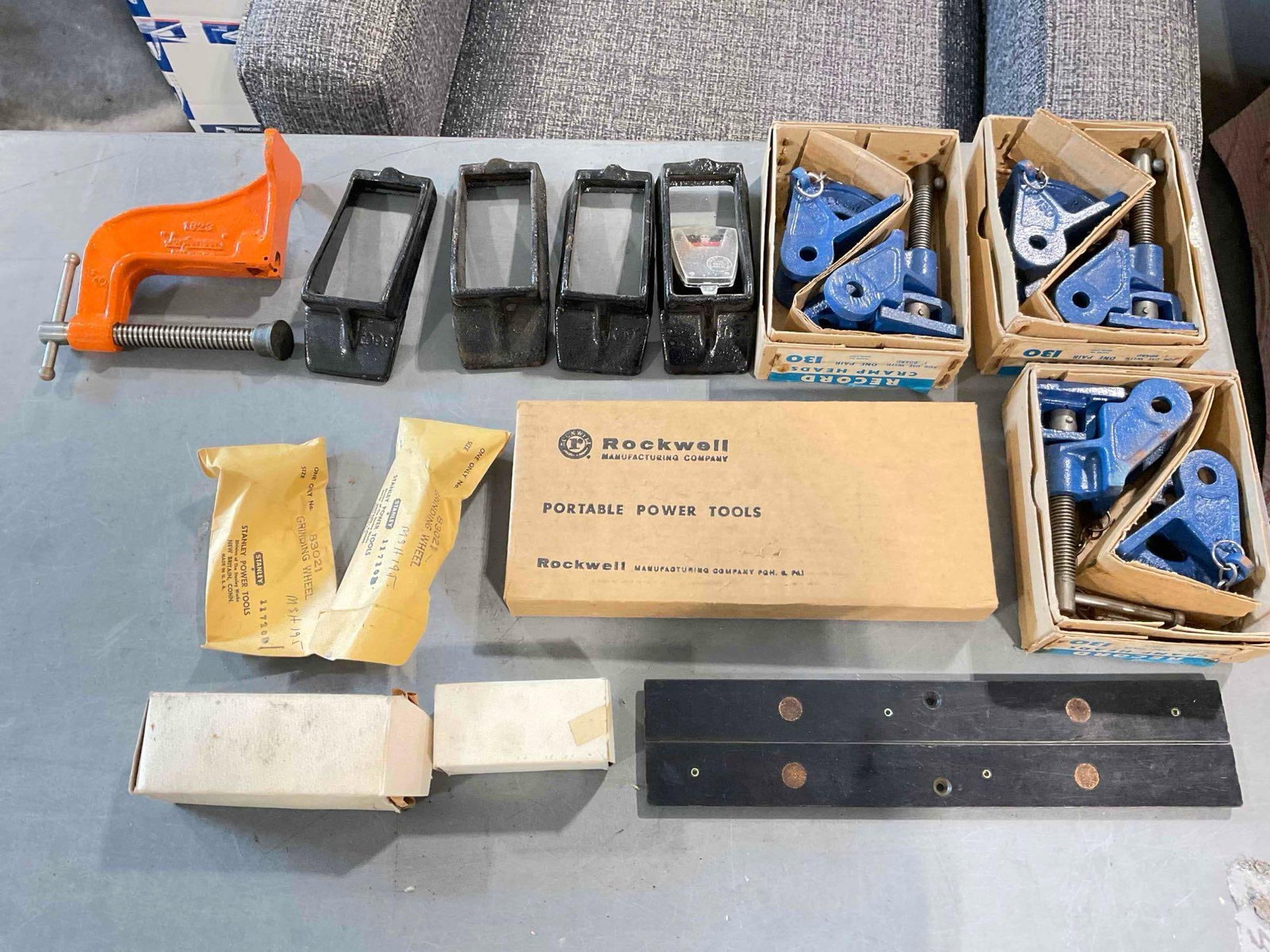 14 pcs Hand Tools & Supply Assortment, incl. Record Cramp Heads, Jorgensen Clamp & More! (1 of 6)