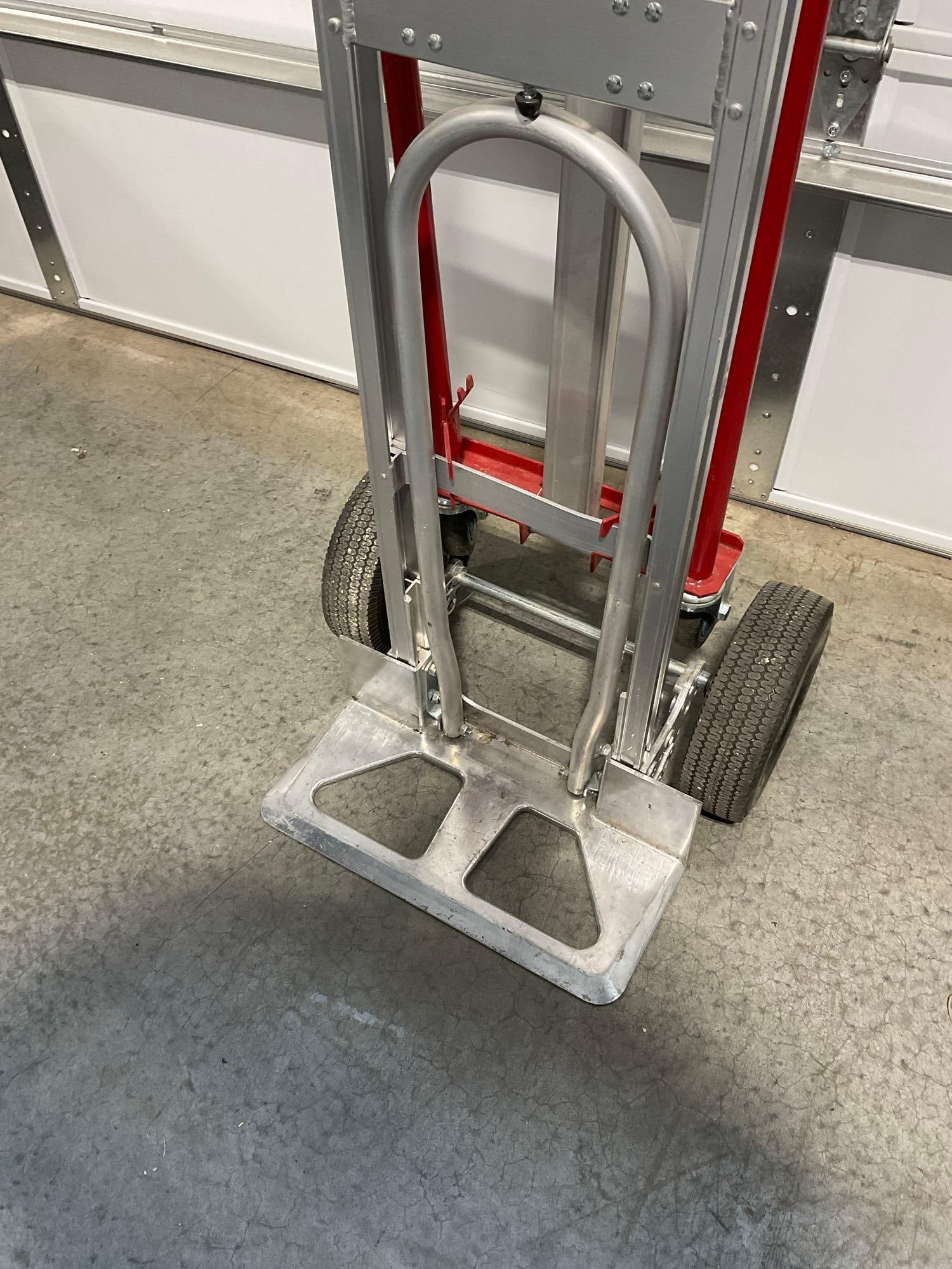 Milwaukee model 60137 1000 lbs Hand Truck Cart, approx 52 inches tall, convertible 4 wheel - 3