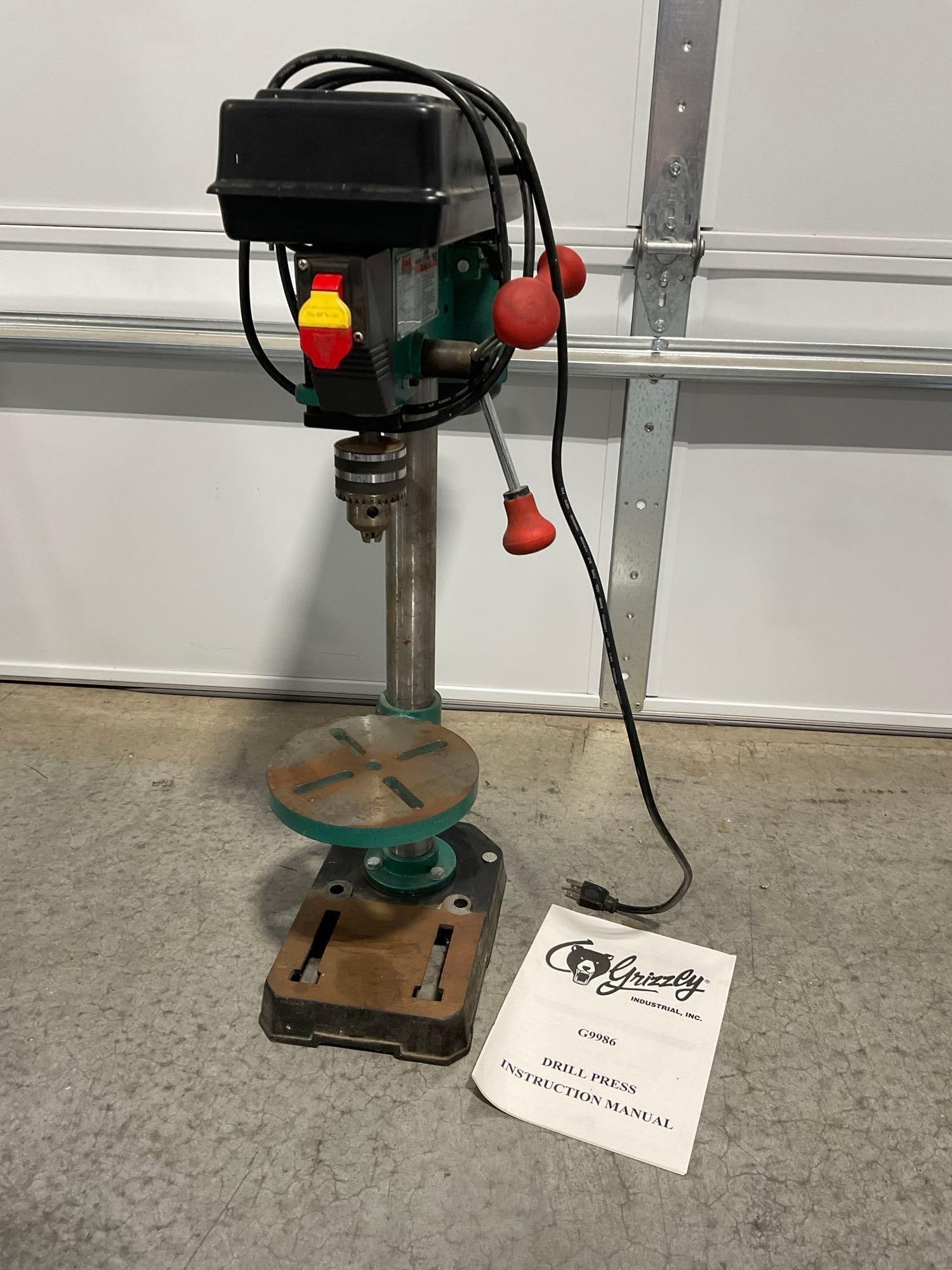 Grizzly G9986 Bench-Top Drill Press, 32h x 18w x 12d inch