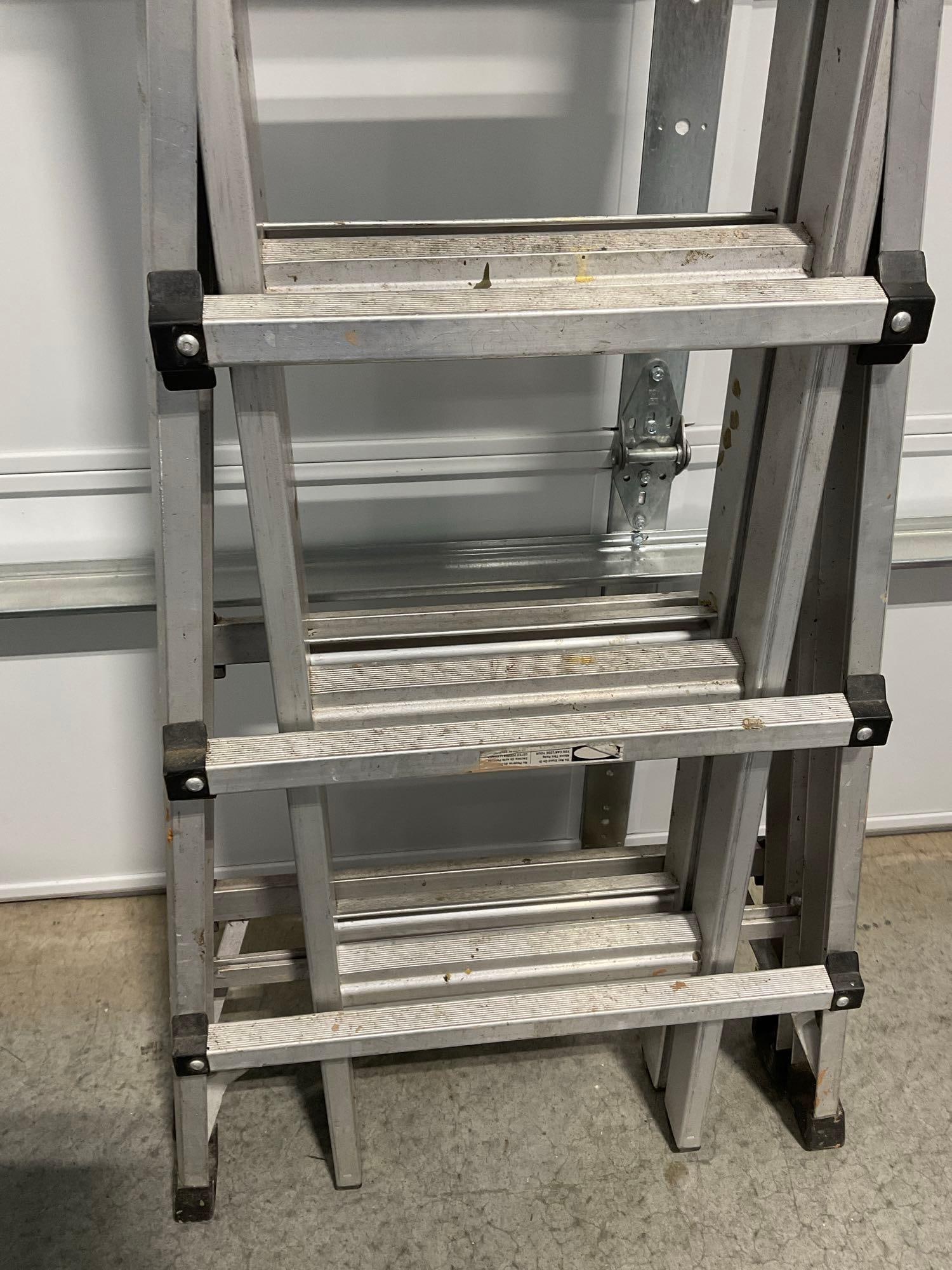 Gorilla Ladders AL-22, Step & Extension Adjustable Ladder, 68x28x9 inches - 3