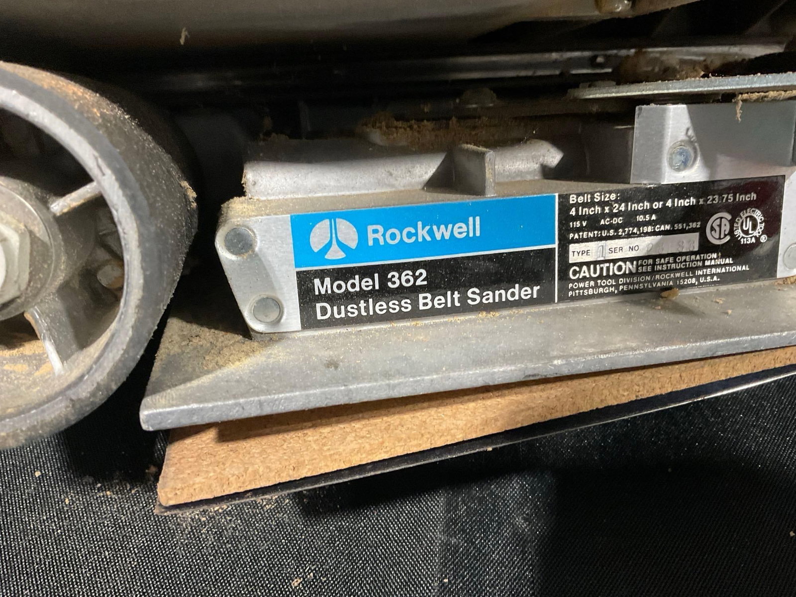 Rockwell Model 362 Dustless Belt Sander, tested & working - 3