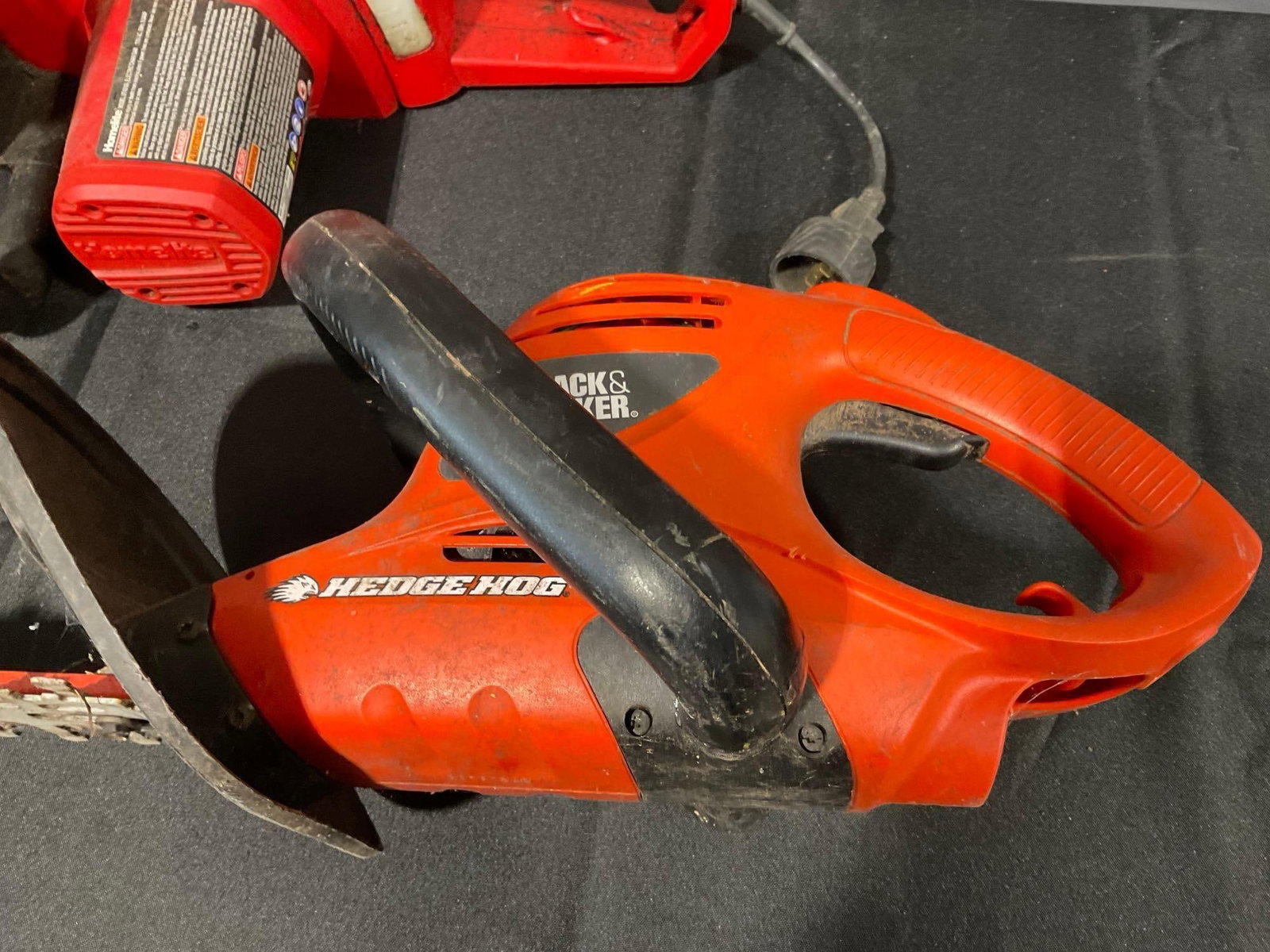 Homelite 14 inch Chainsaw & Black & Decker Hedgehog, both electric, used previously - 2